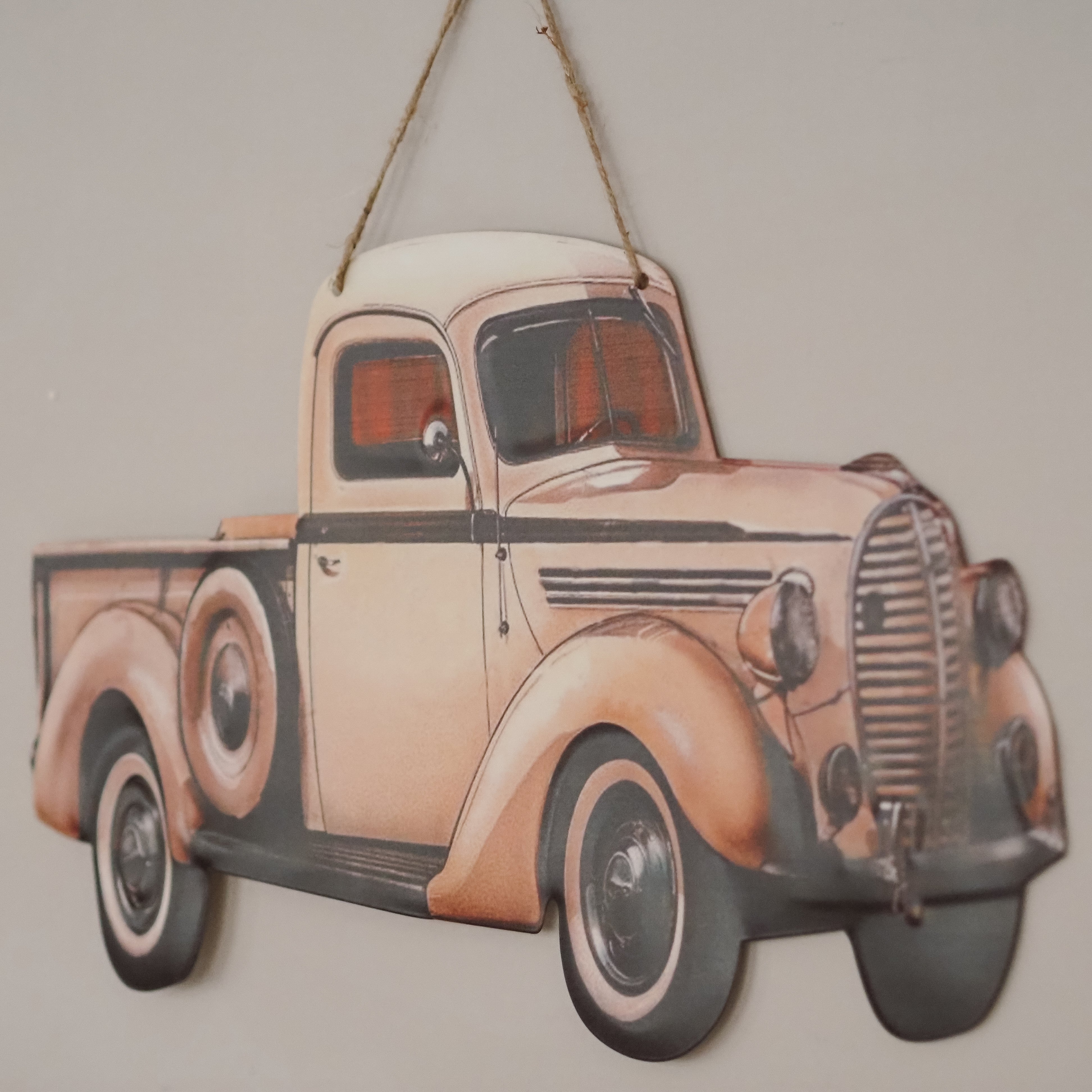 Blech Wandbild Pickup · 1950er Jahre Retro Automobilmotiv / Blechschild Amerika