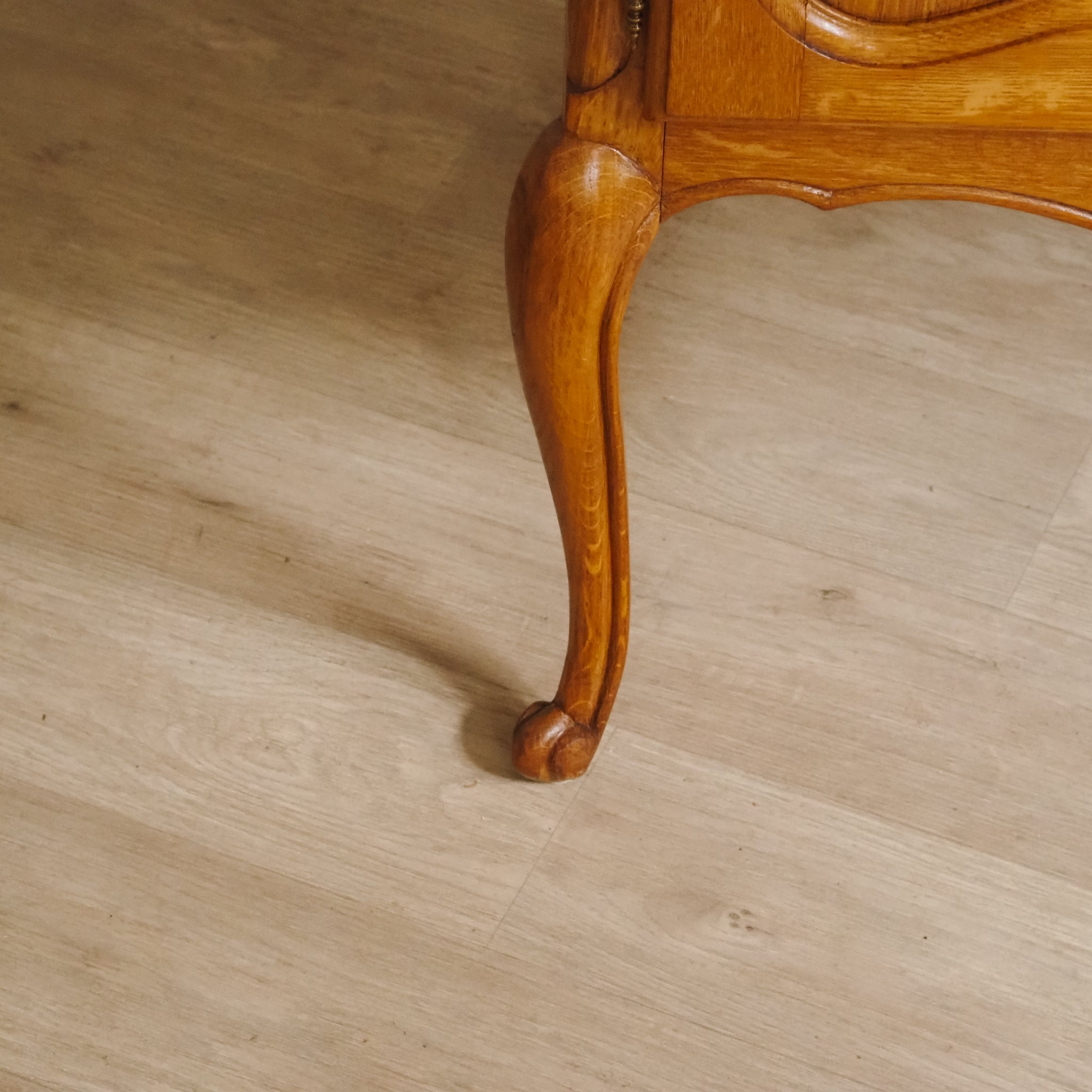 Französischer Frisiertisch mit Spiegel aus Eiche - Vintage Schminkkommode