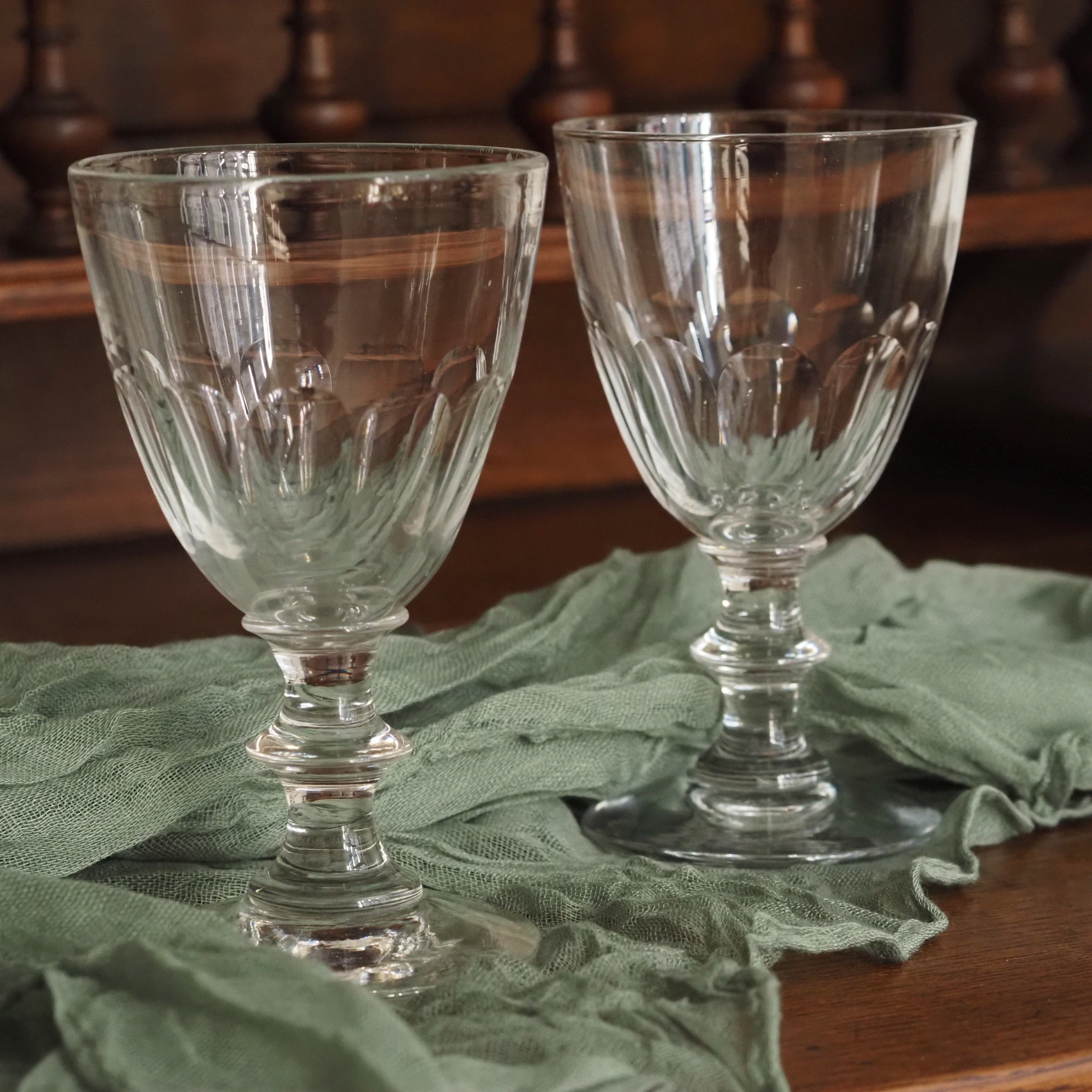 Likörgläser Set · Pressglas · 20. Jahrhundert