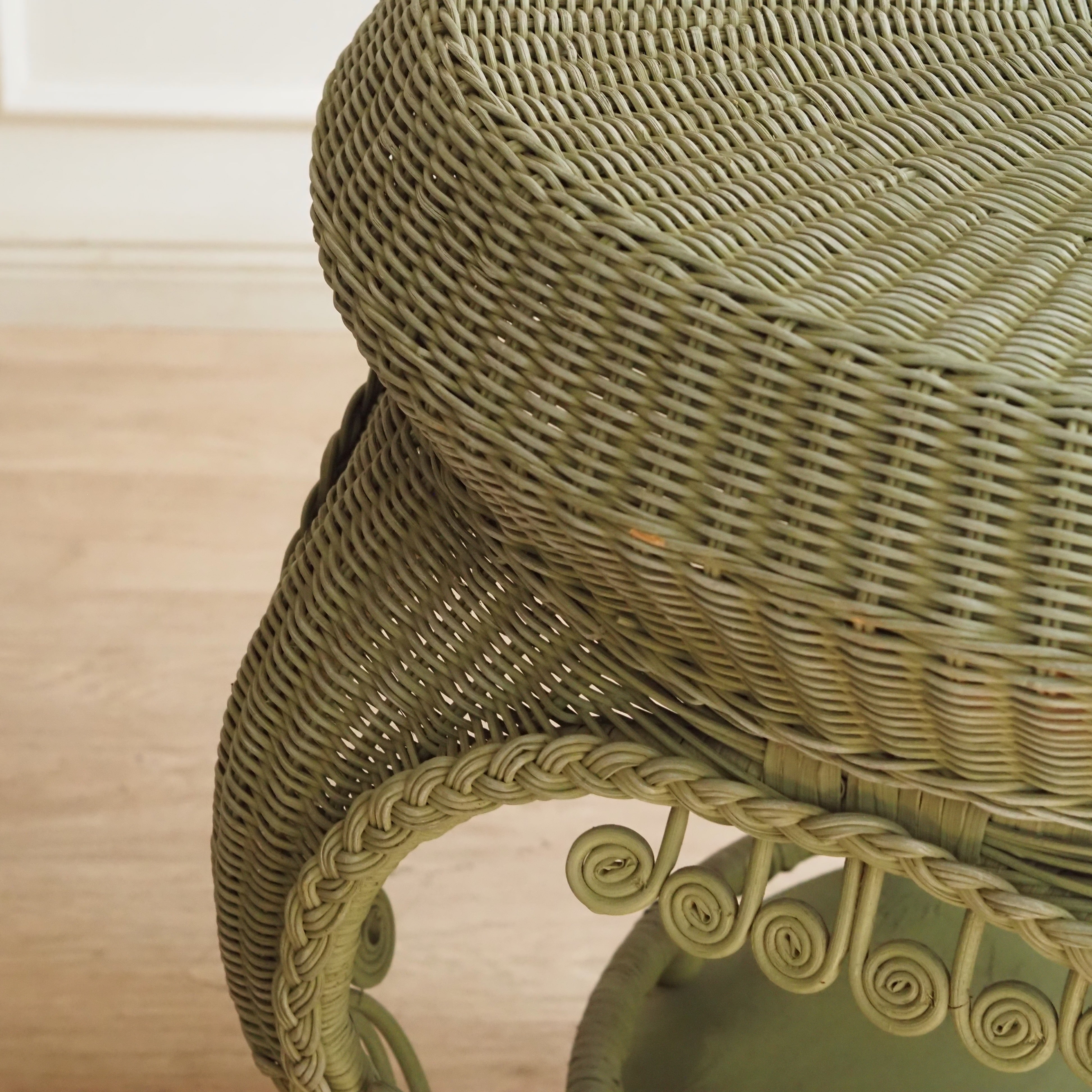 Viktorianischer Beistelltisch Rattan um 1900