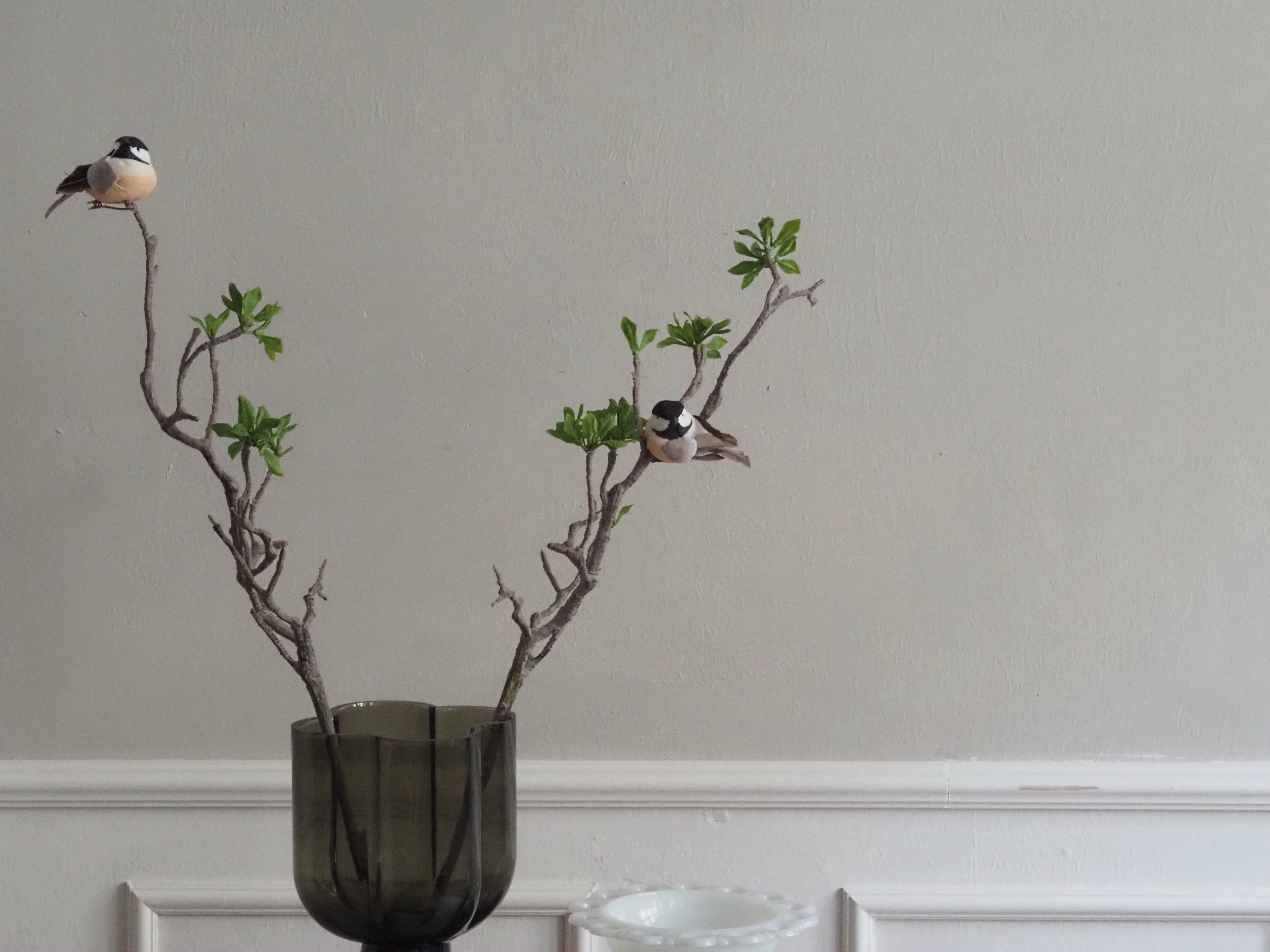 Magnolienzweig grün · botanisch inspirierter Dekorationszweig, Frühlingsdeko