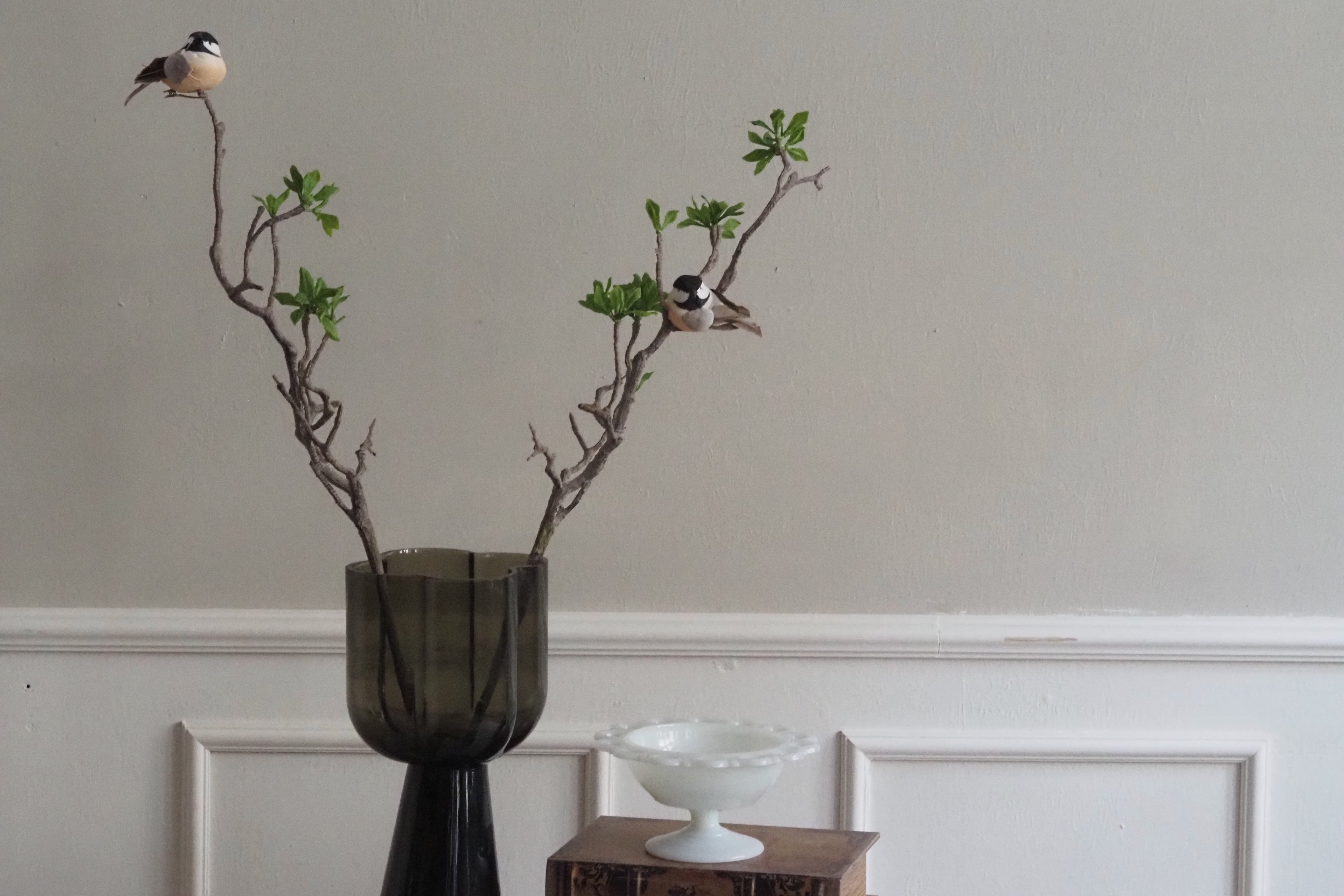 Magnolienzweig grün · botanisch inspirierter Dekorationszweig, Frühlingsdeko