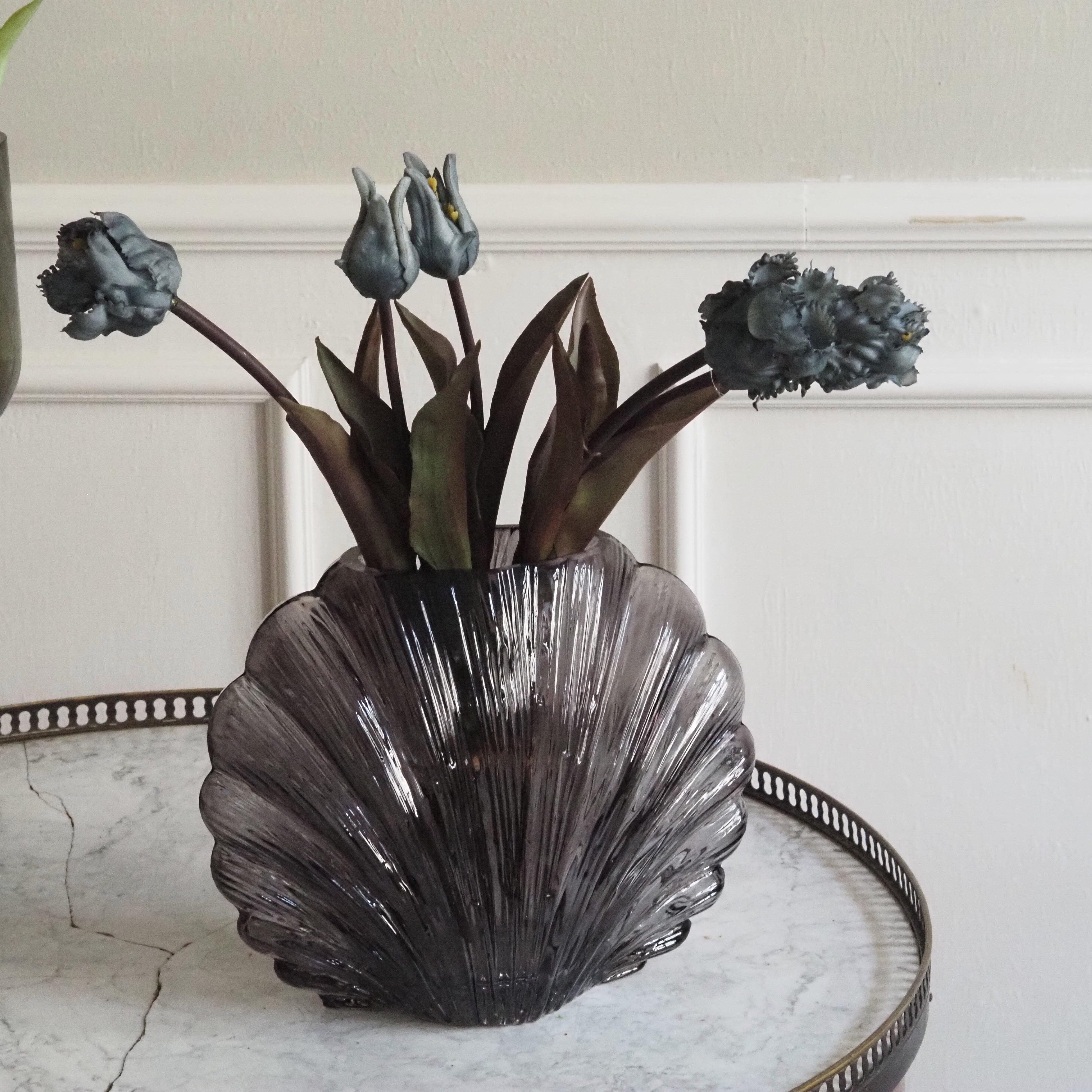 Tulpenbündel · Papageientulpe in Grau, Kunstblumen Tulpe