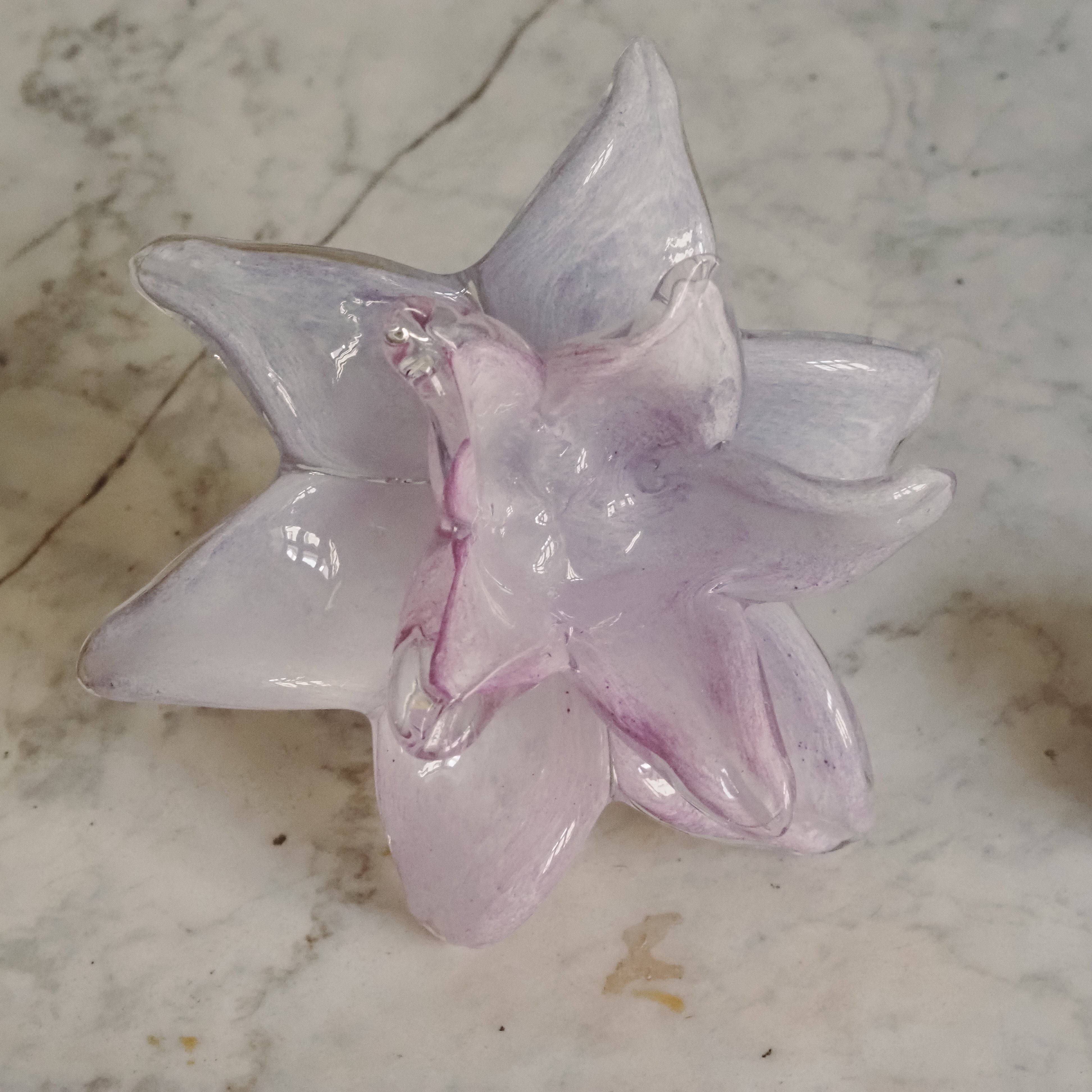 Glasblüte Lila · Organische Moderne · Dekoratives Objekt, Glasblume violett