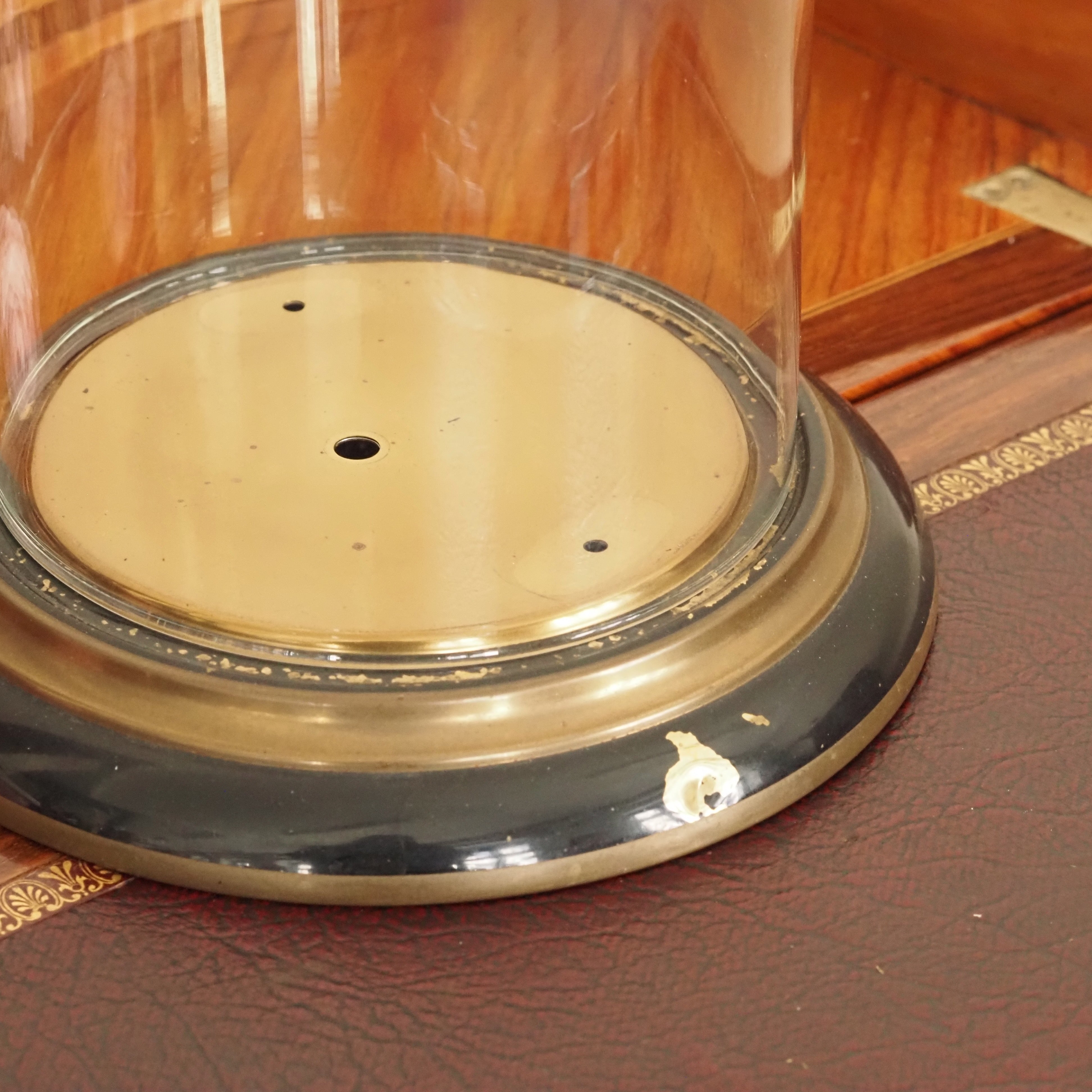 Vintage Glasglocke · Dekokuppel mit Metallfuß