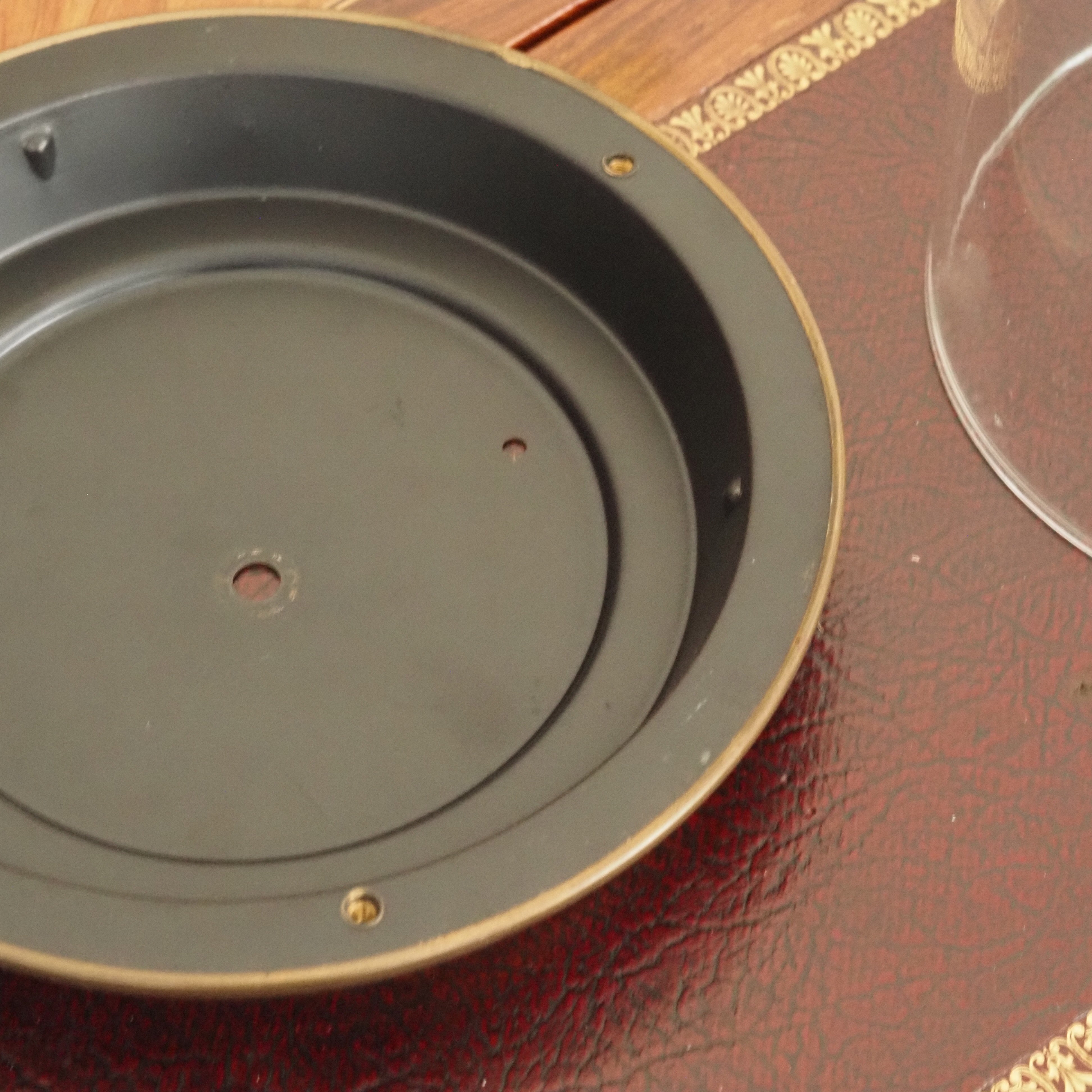 Vintage Glasglocke · Dekokuppel mit Metallfuß