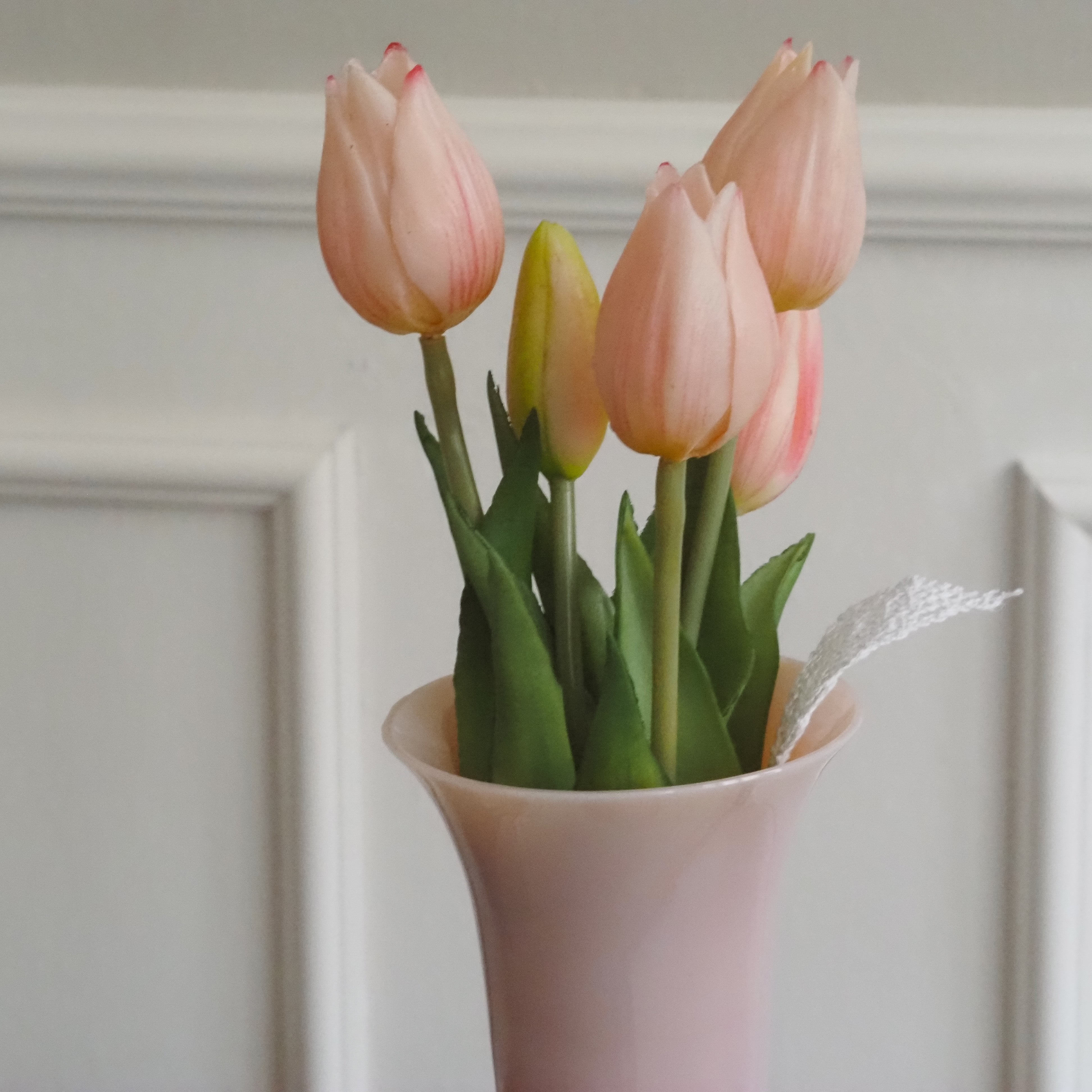 Tulpen Bündel · rosa Textiltulpen · dekorativer Frühlingszweig