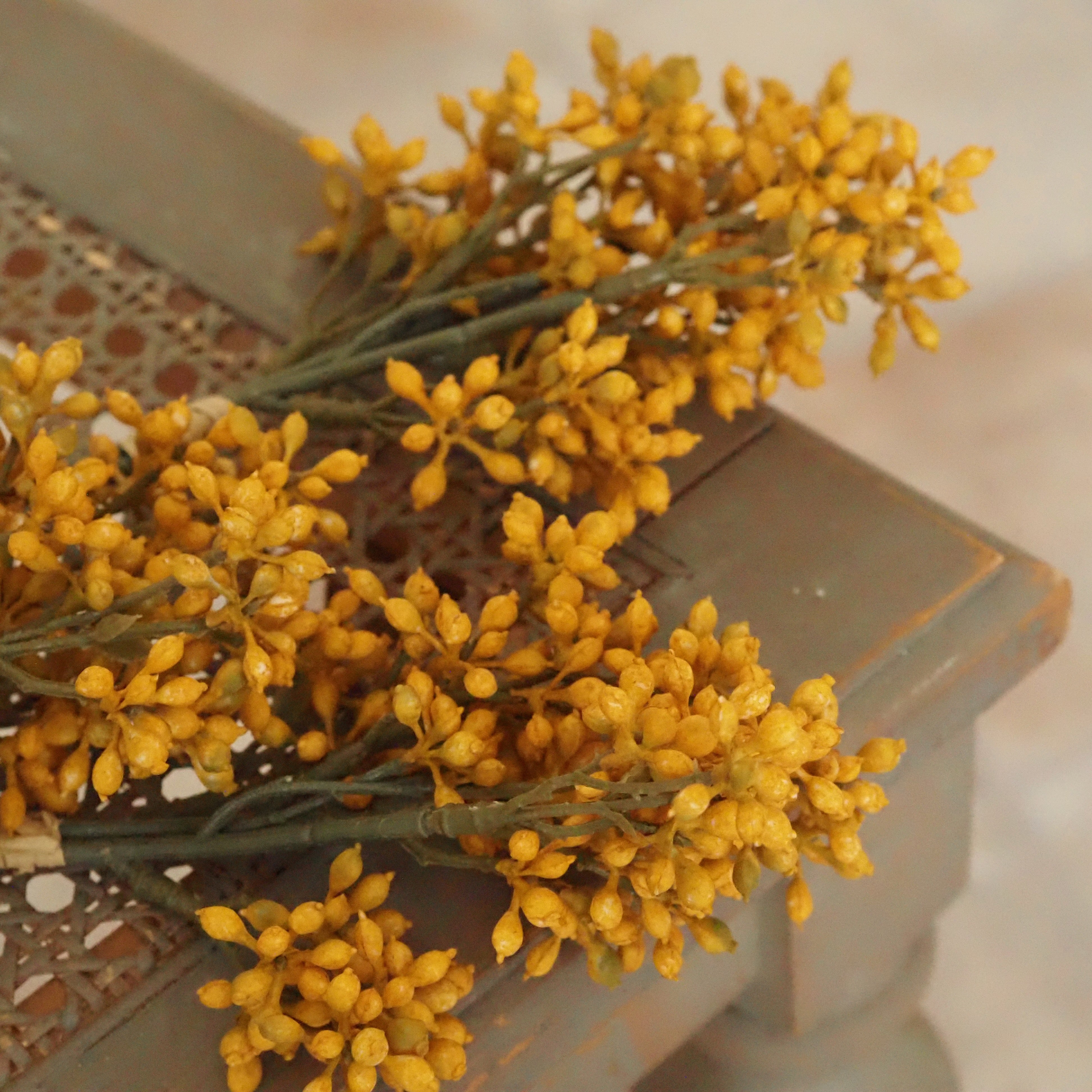 Beerenbund Gelb · Dreierset Trockenblumen-Optik Landhaus