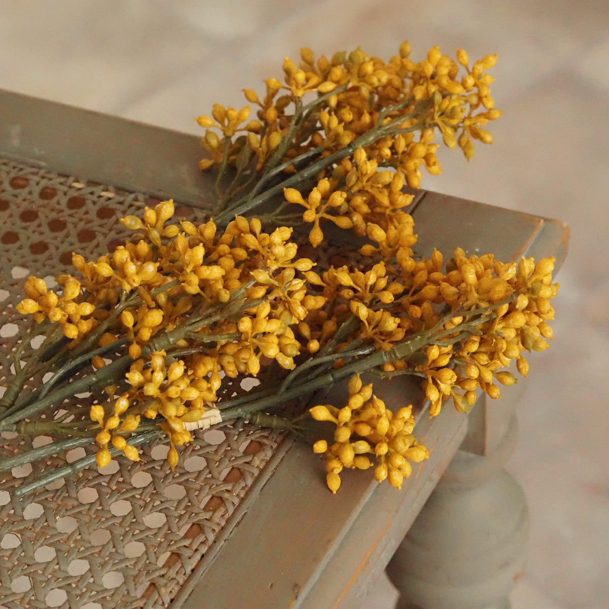 Beerenbund Gelb · Dreierset Trockenblumen-Optik Landhaus