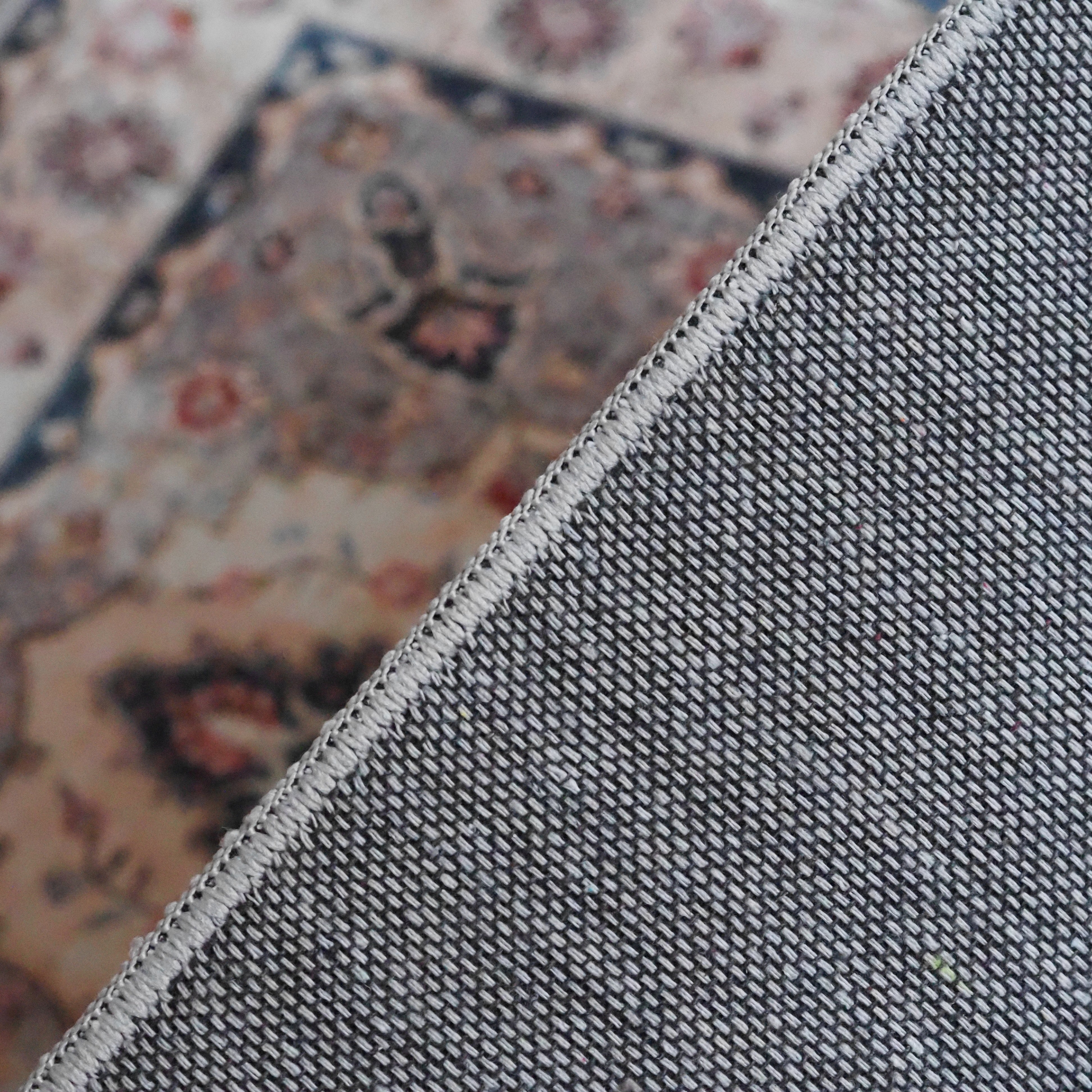 Teppich 50x80 cm · Medaillonmuster in Vintage-Waschoptik