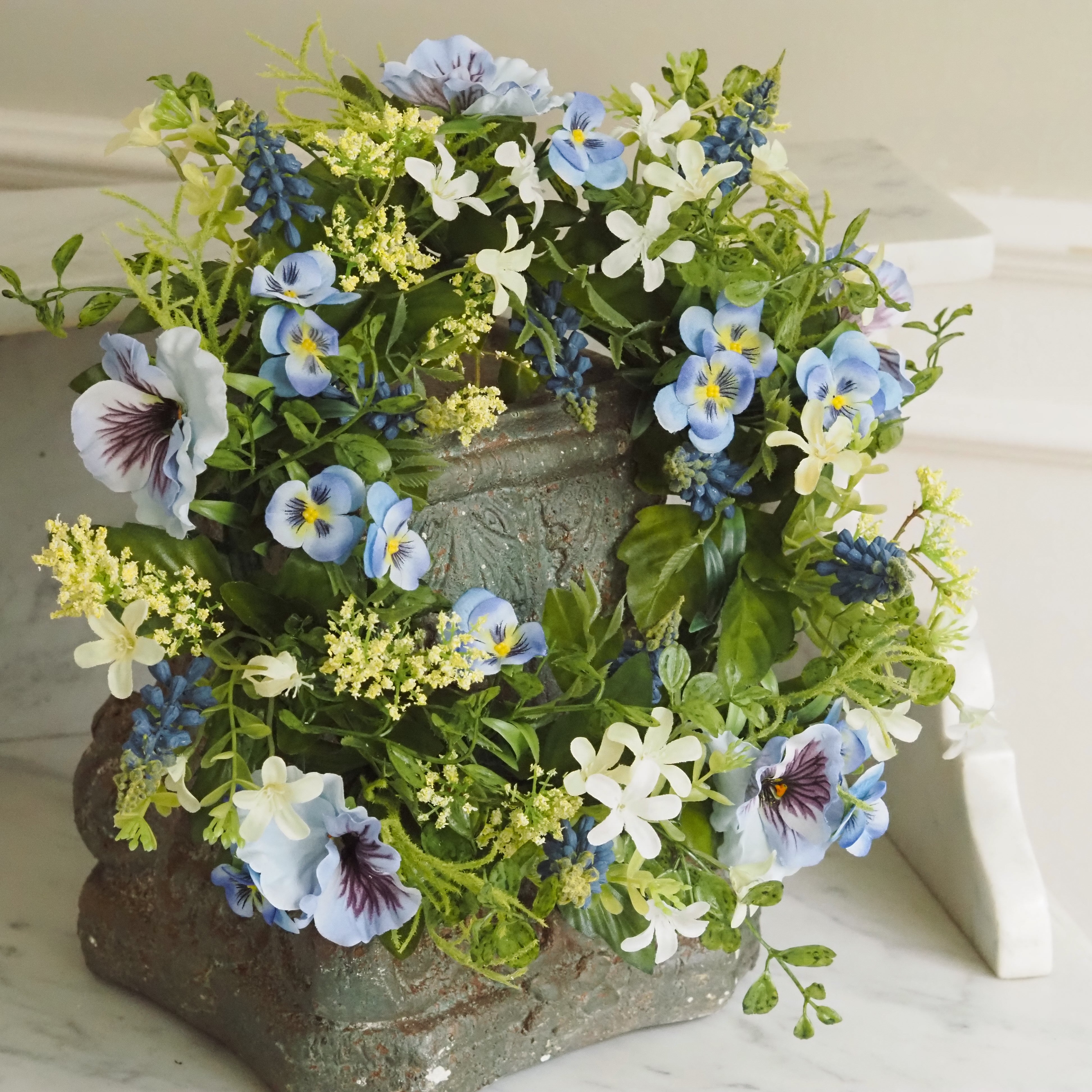 Blütenkranz Frühling · floraler Tür- oder Wandkranz