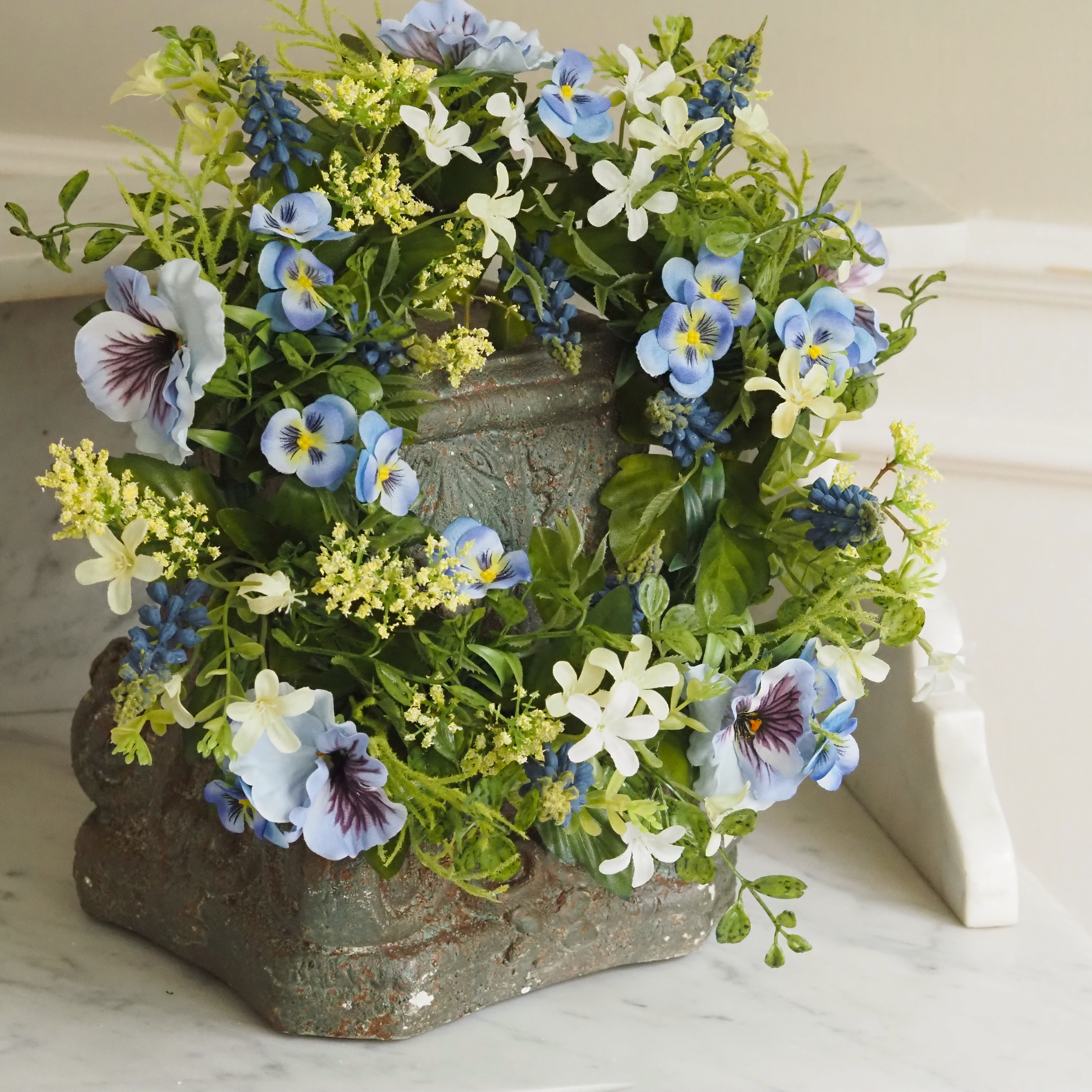 Blütenkranz Frühling · floraler Tür- oder Wandkranz