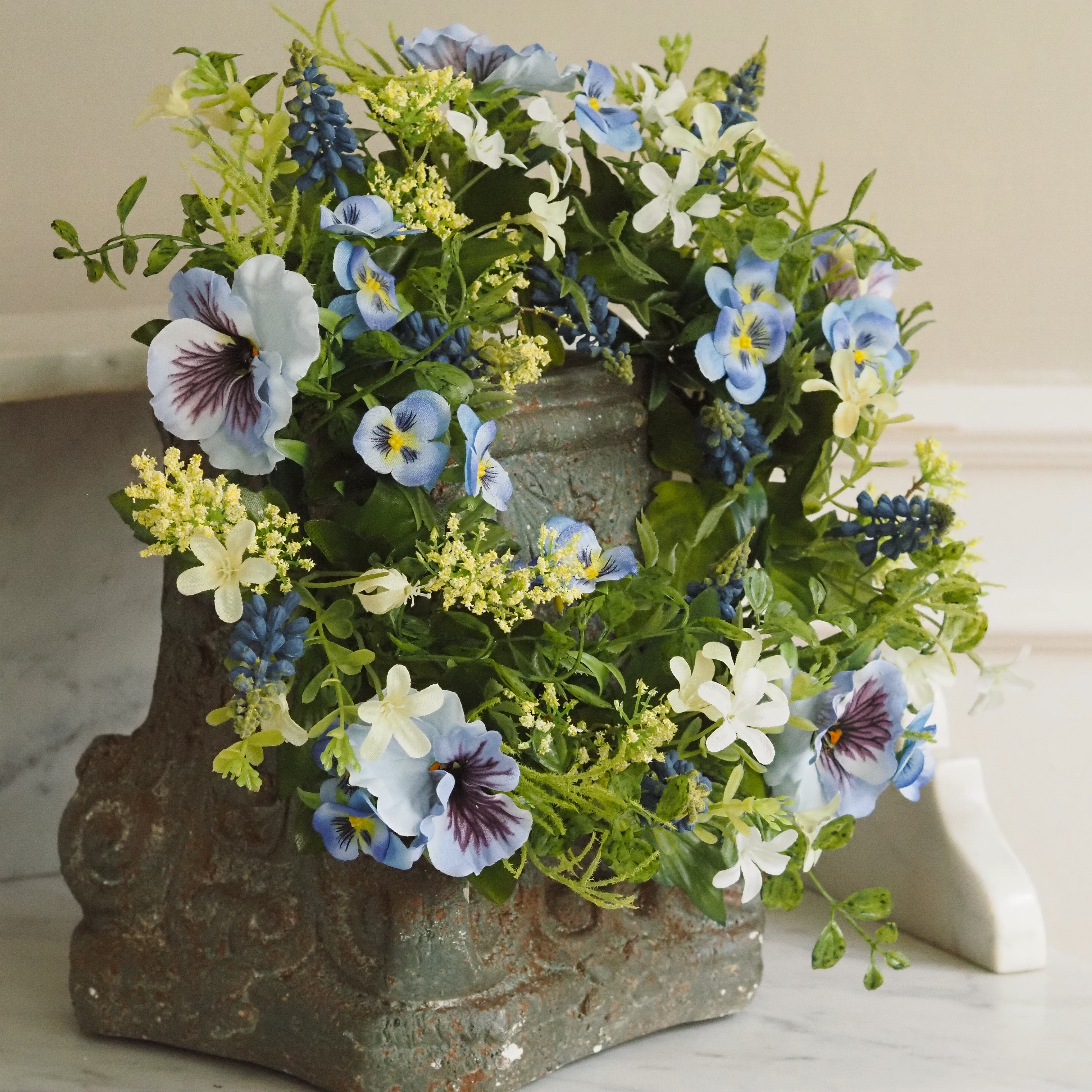 Blütenkranz Frühling · floraler Tür- oder Wandkranz