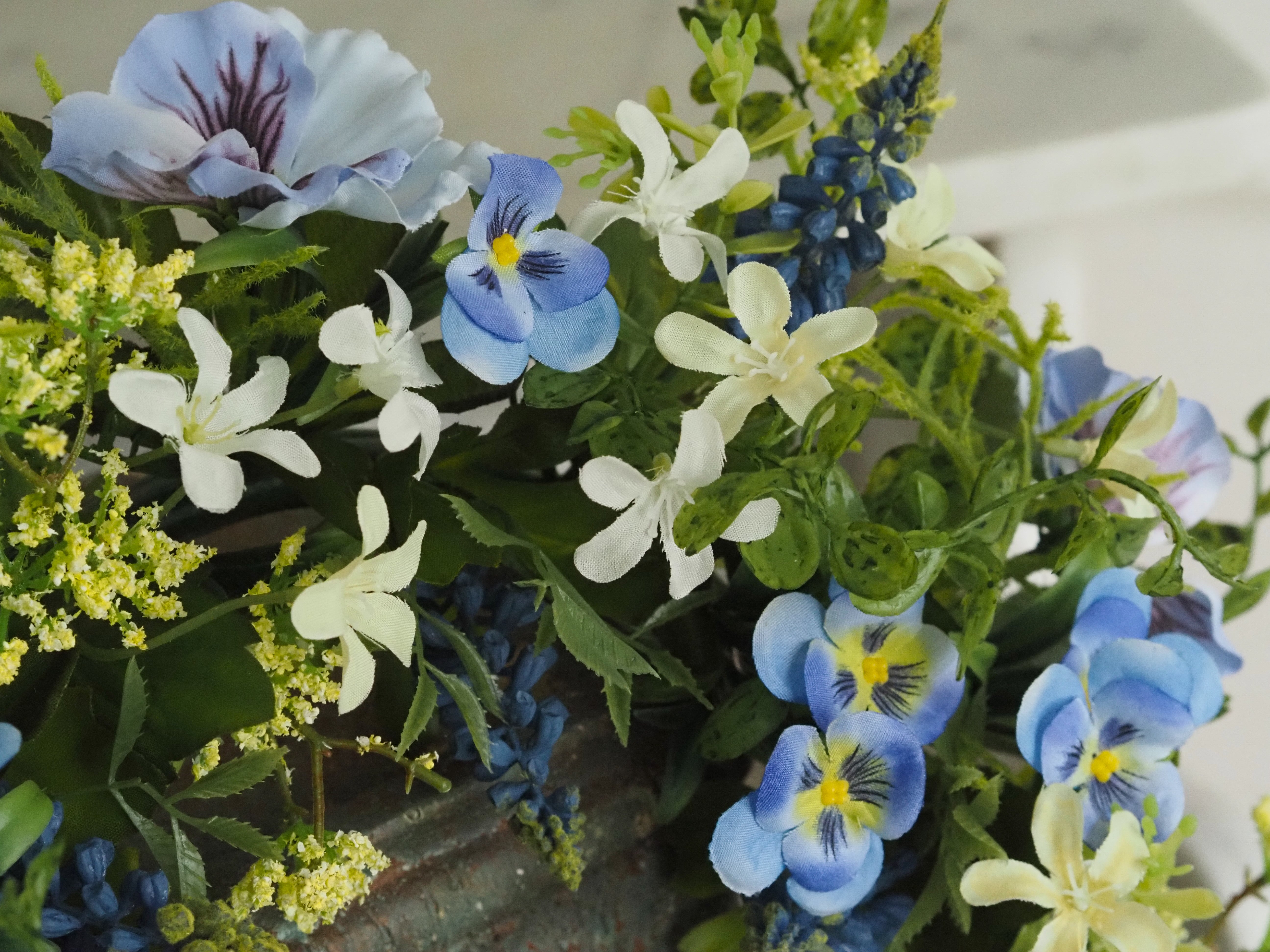 Blütenkranz Frühling · floraler Tür- oder Wandkranz