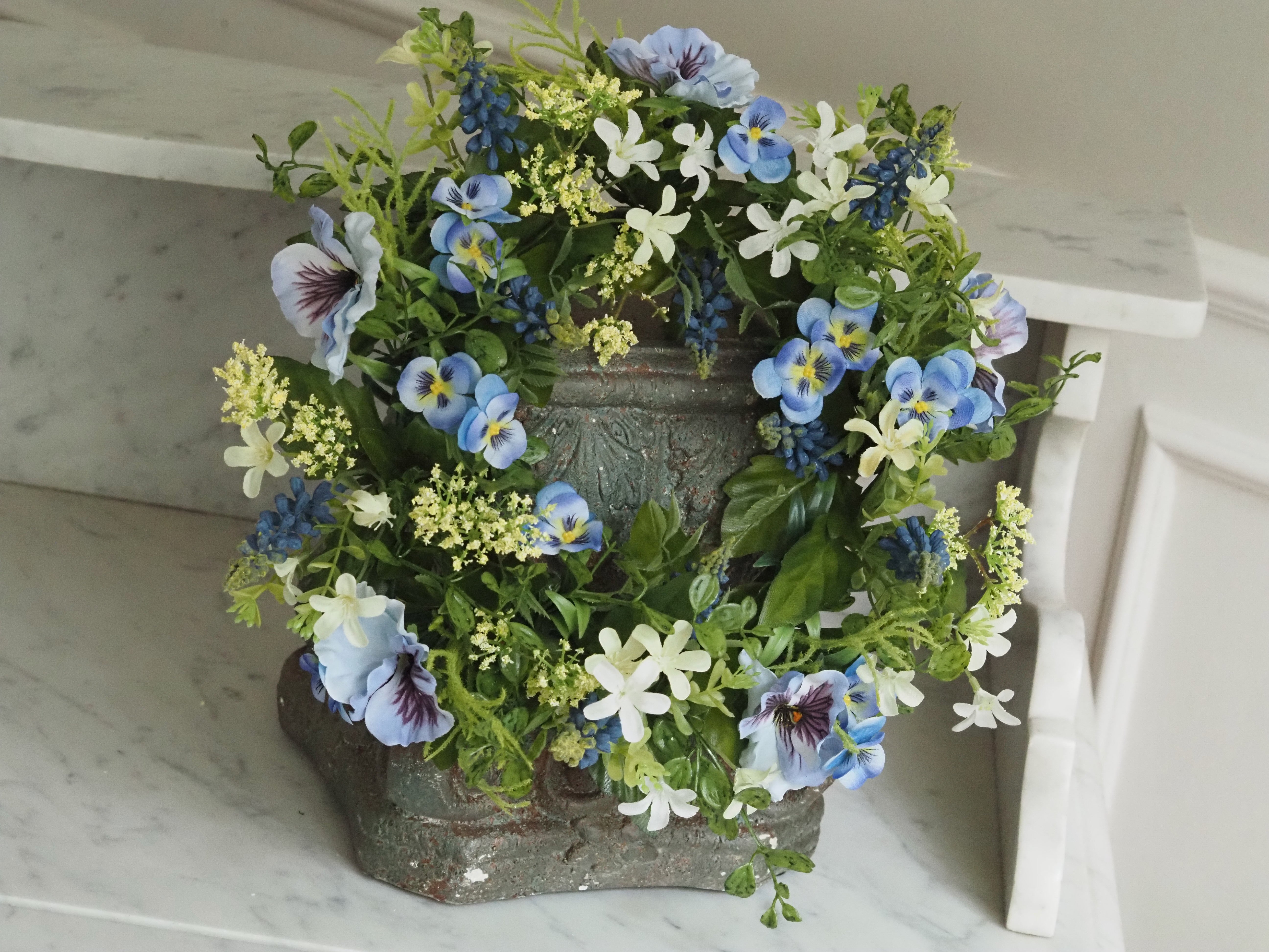 Blütenkranz Frühling · floraler Tür- oder Wandkranz