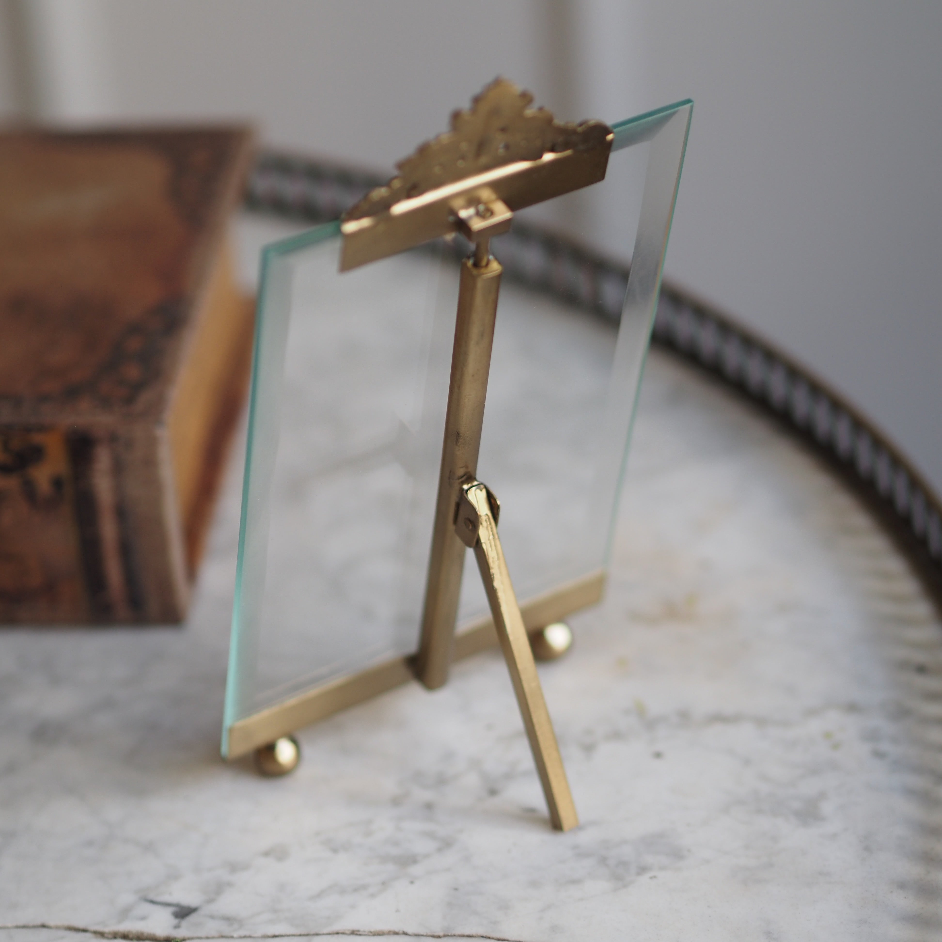 Fotorahmen Glas Gold · klassisch dekorativer Stil