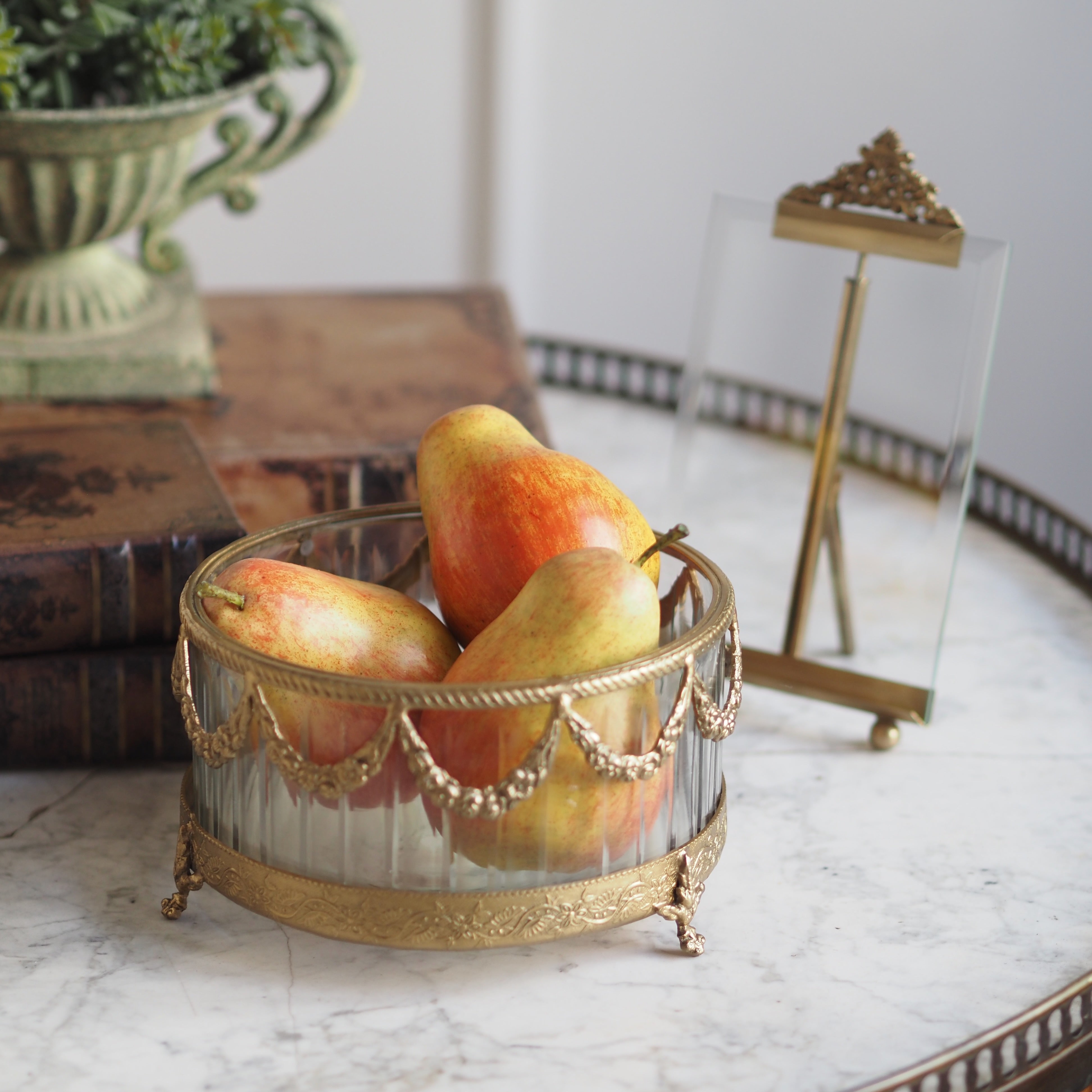 Fotorahmen Glas Gold · klassisch dekorativer Stil