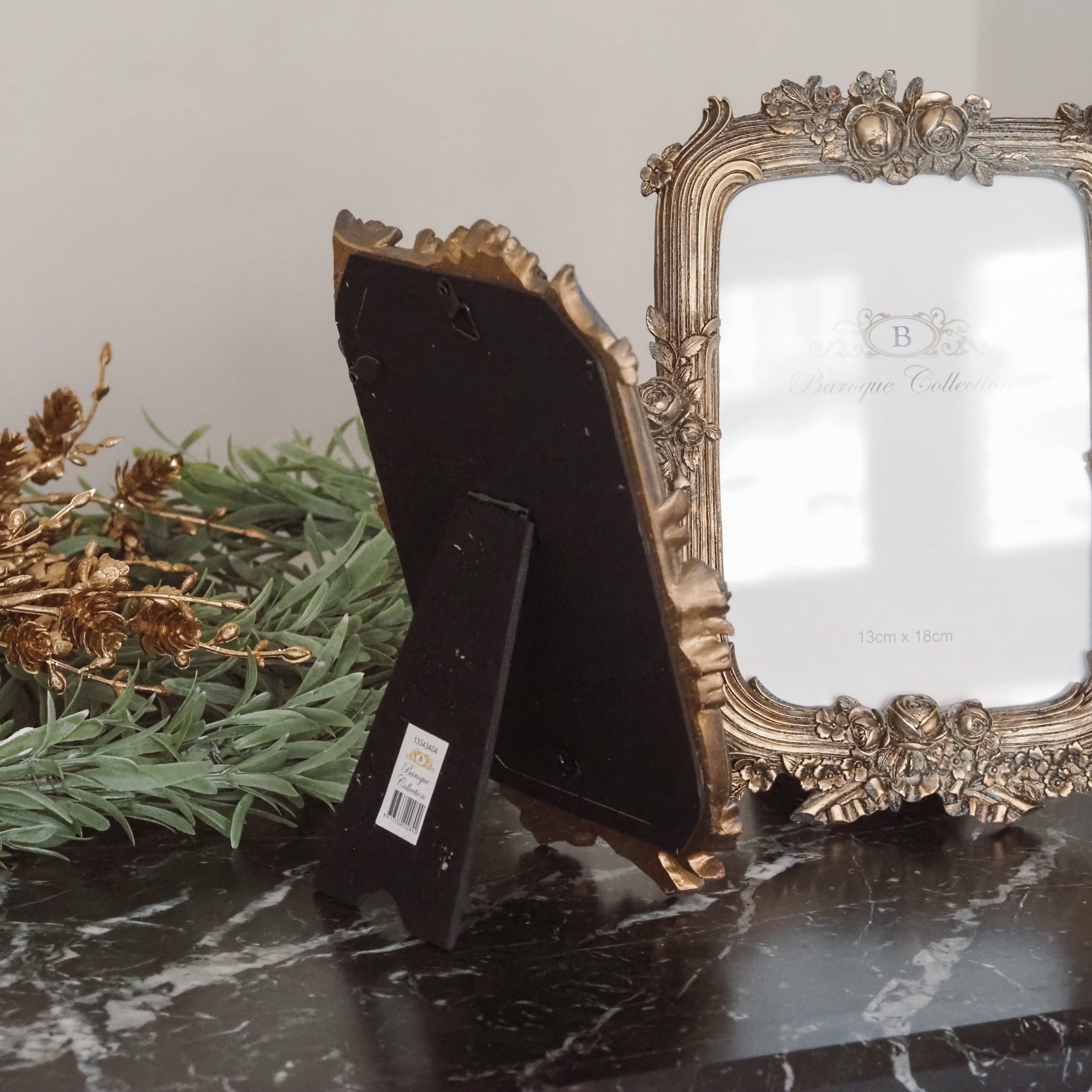 Bilderrahmen Antikgold · Barockstil mit Rosendekor