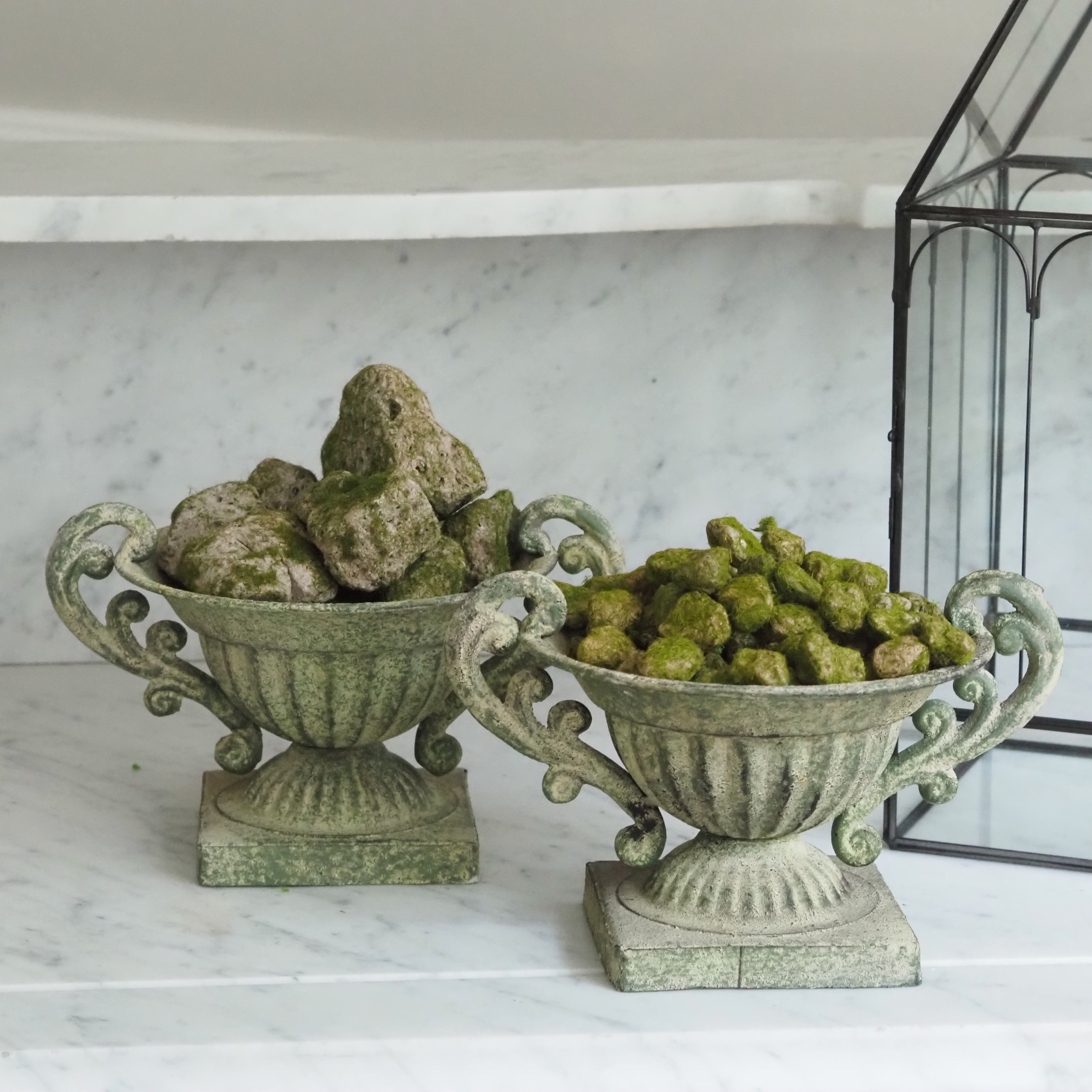 Moossteine · dekorative Naturstein-Imitation für Schalen, Glasgefäße und Tabletts