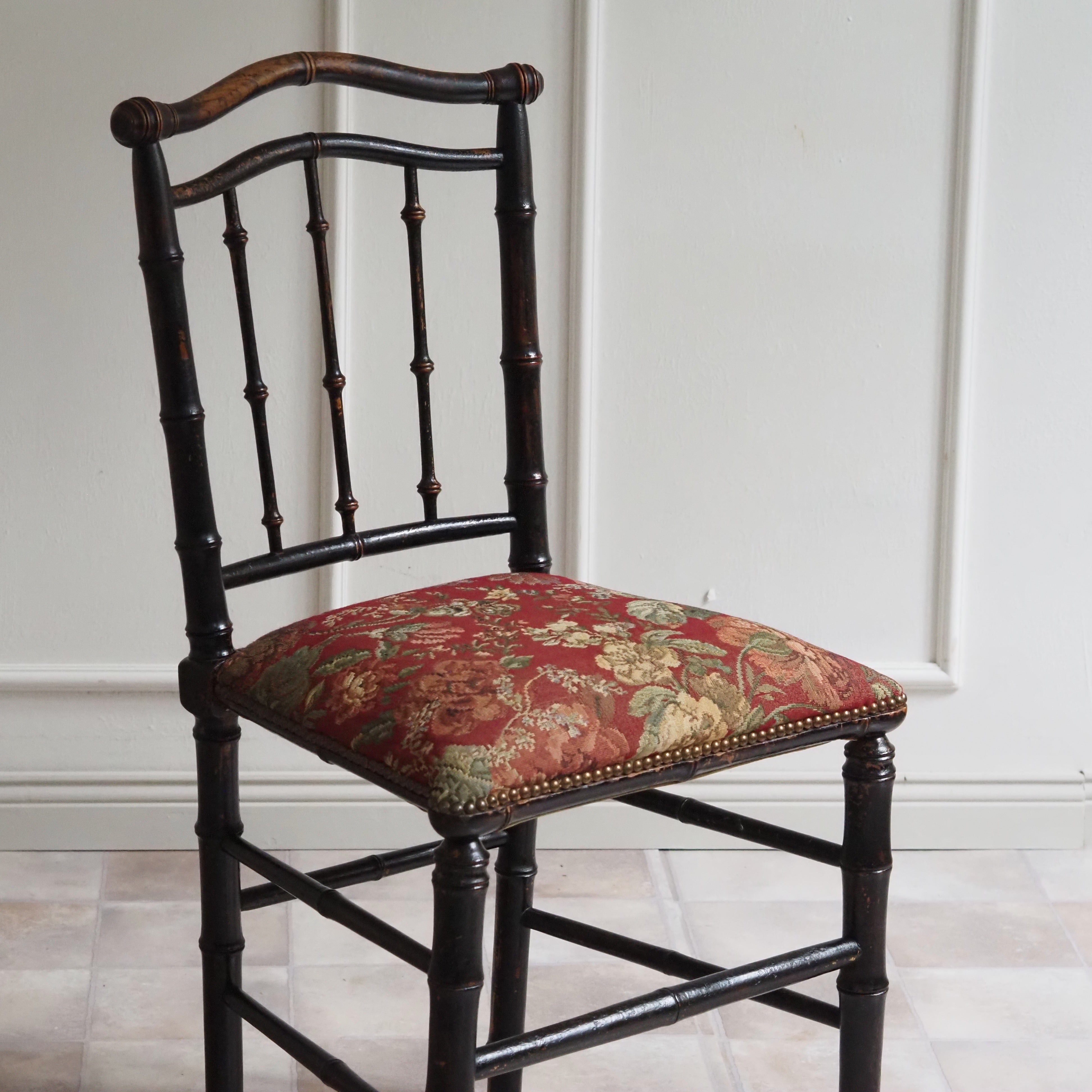 Antiker Stuhl in Bambus Optik Napoleon III um 1880