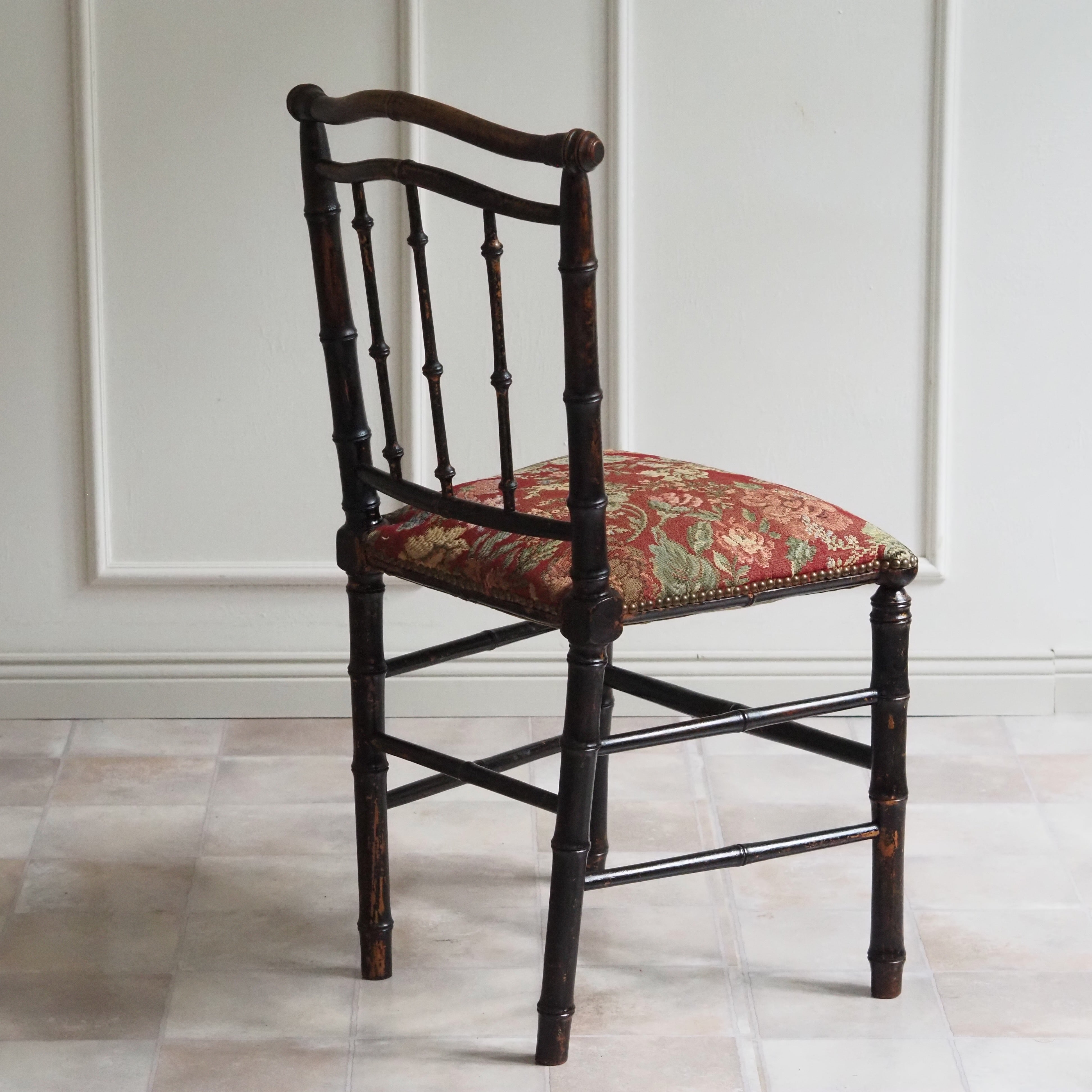 Antiker Stuhl in Bambus Optik Napoleon III um 1880