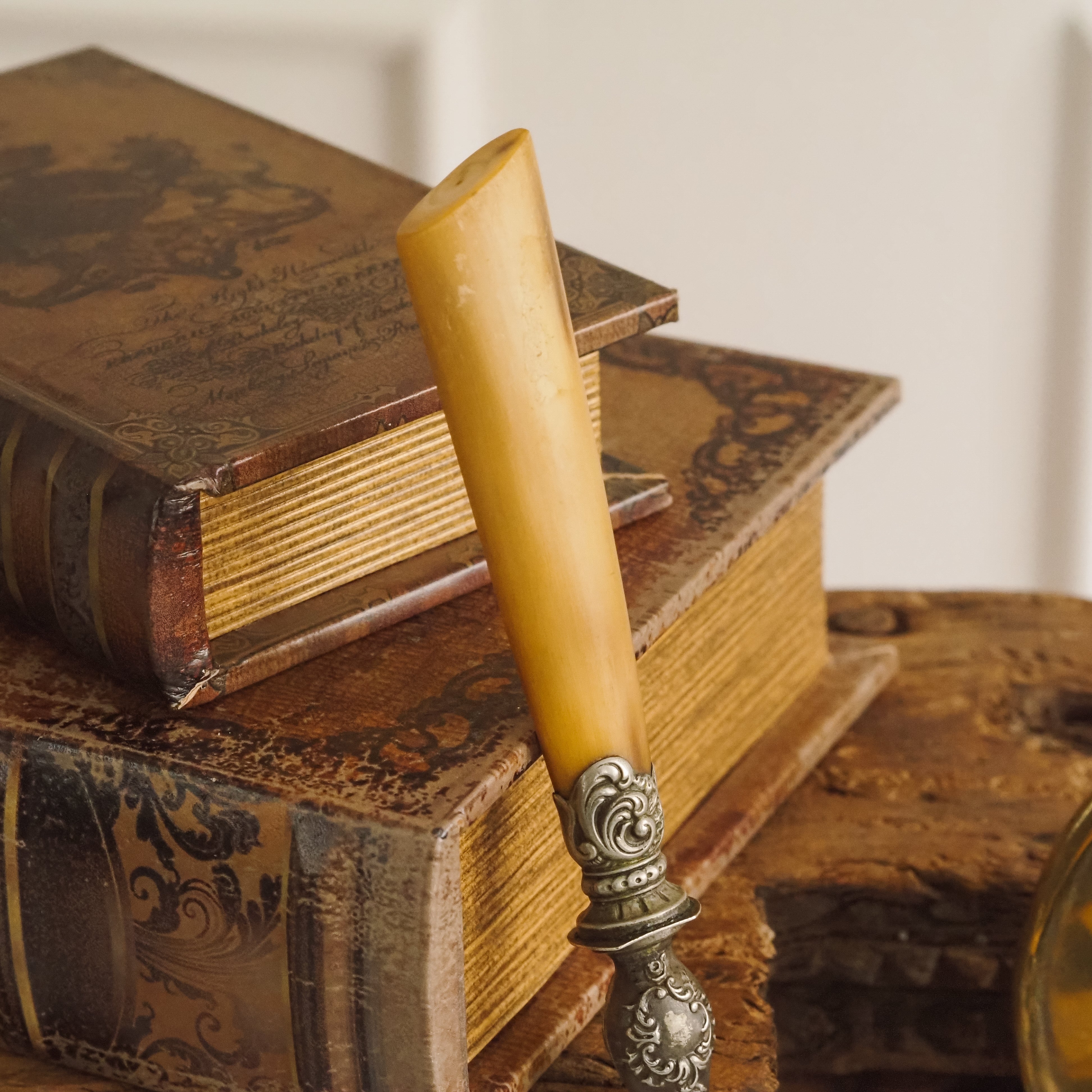 Servierlöffel mit Hornoptik · historisierende Form