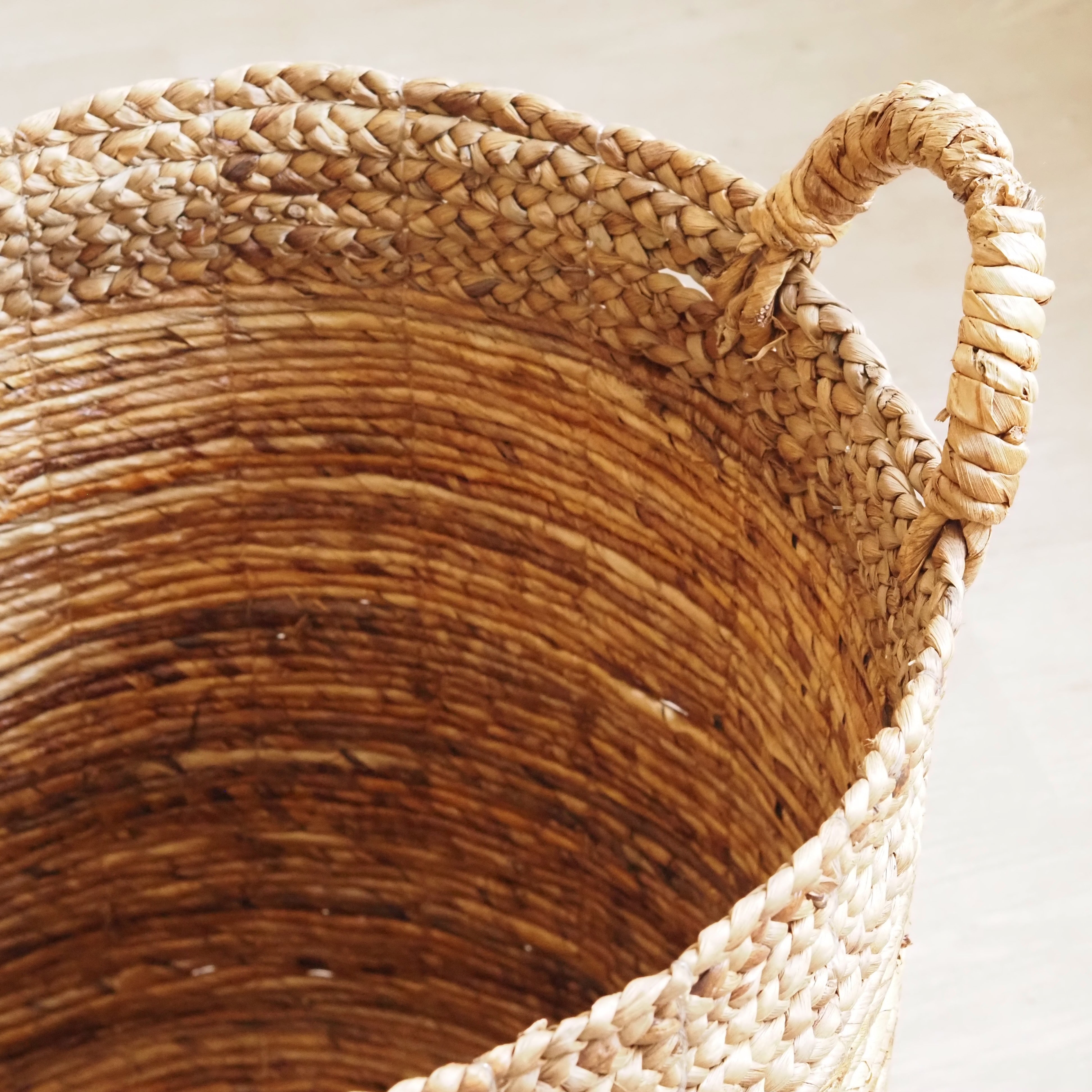 Korb groß · Naturfaser Aufbewahrungskorb mit Henkeln