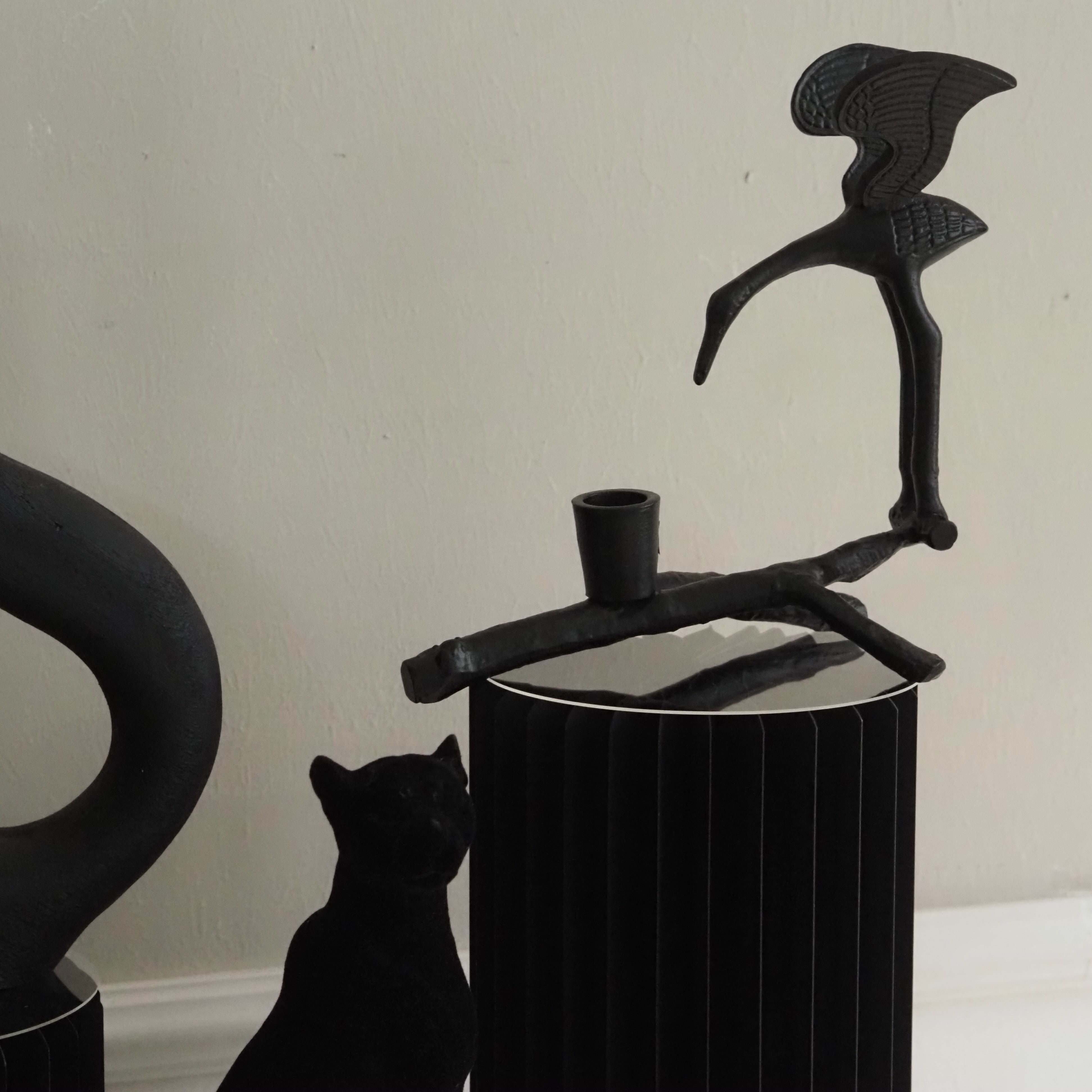 Papiersäule Mini · Set/4 · H 10–40 cm · VARIABLE: Schwarz / Creme