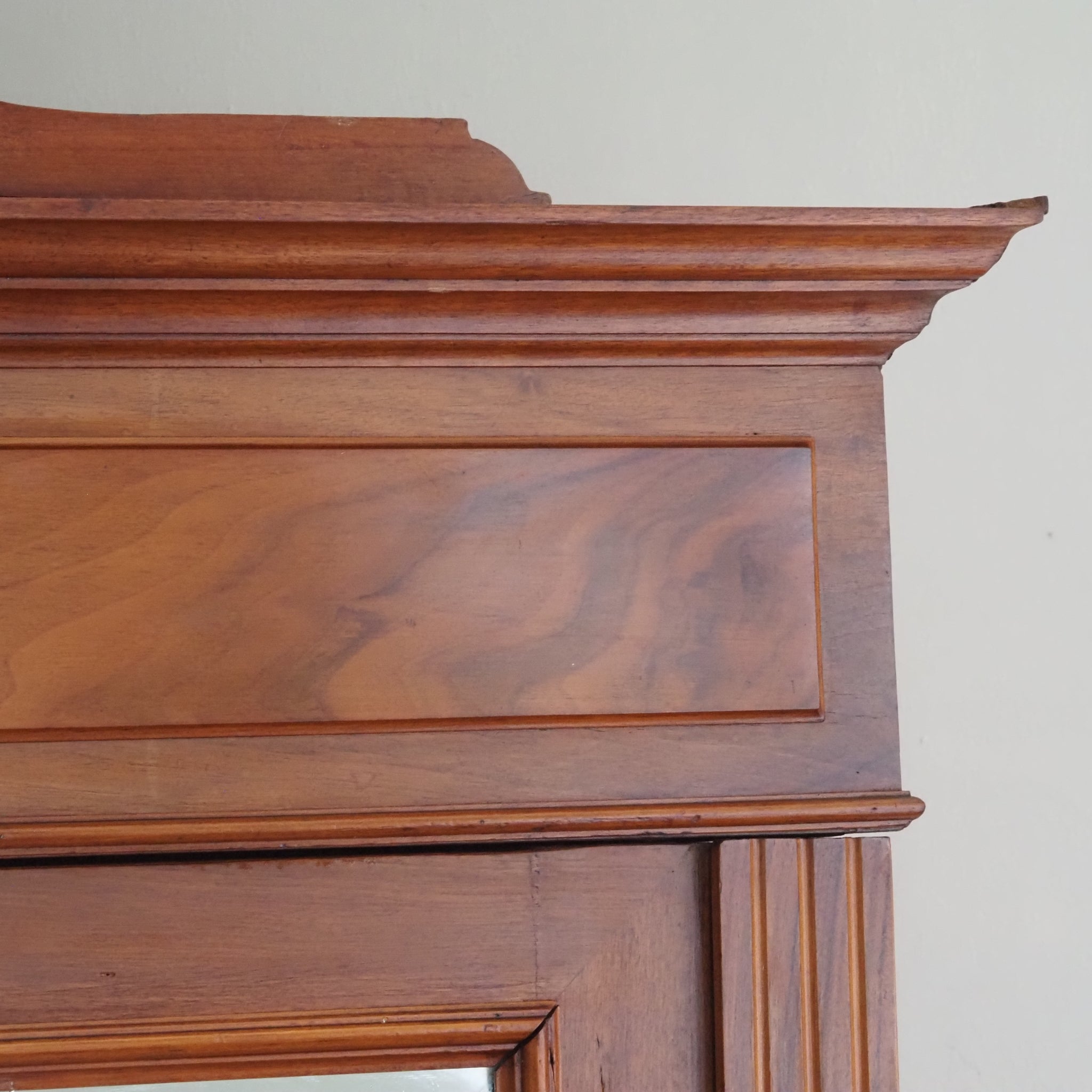 Antiker Mahagoni Kleiderschrank mit Spiegel um 1890 - 2-türiger Gründerzeit Schrank