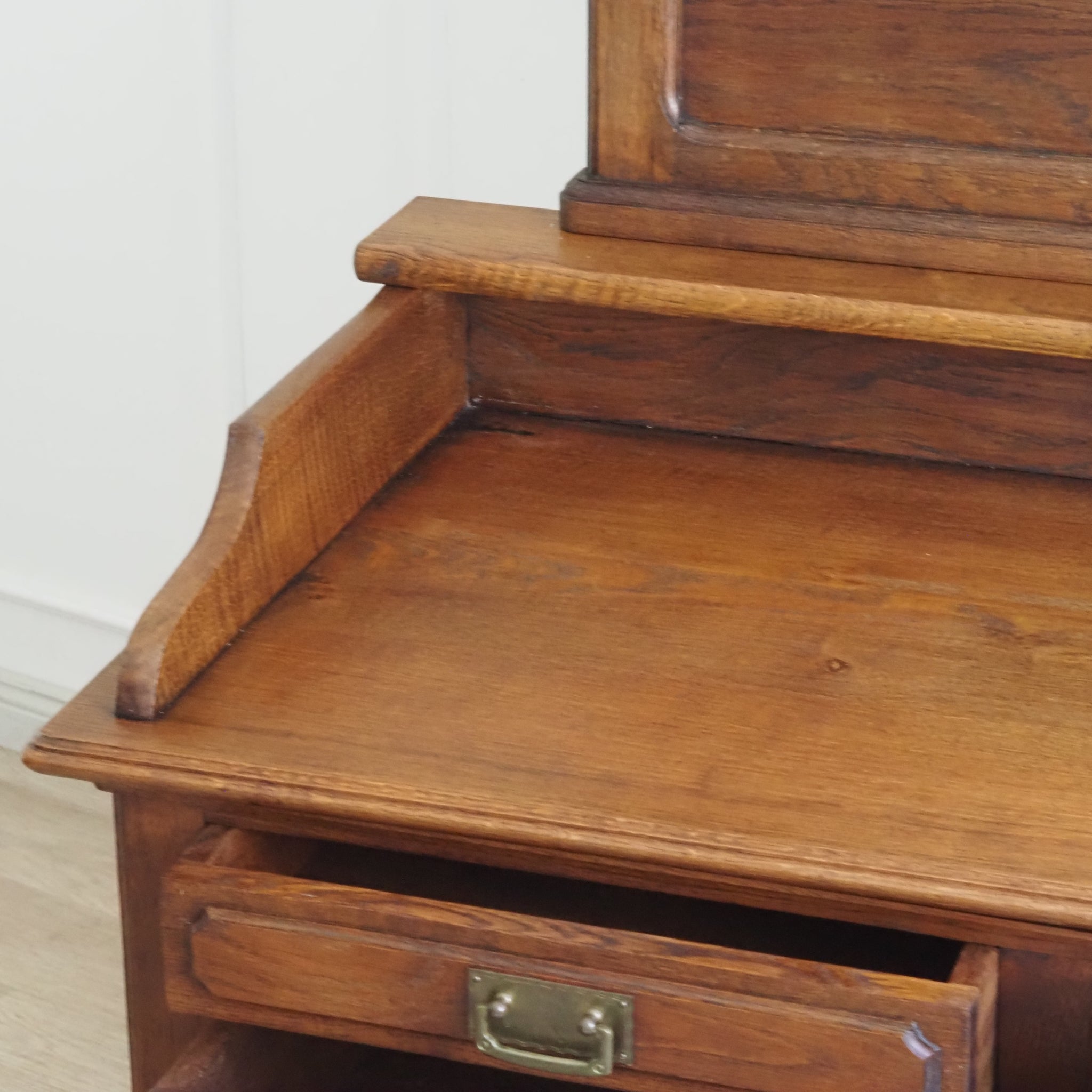 Antike Kommode mit Spiegelaufsatz um 1900 - Gründerzeit Spiegelkommode Eiche