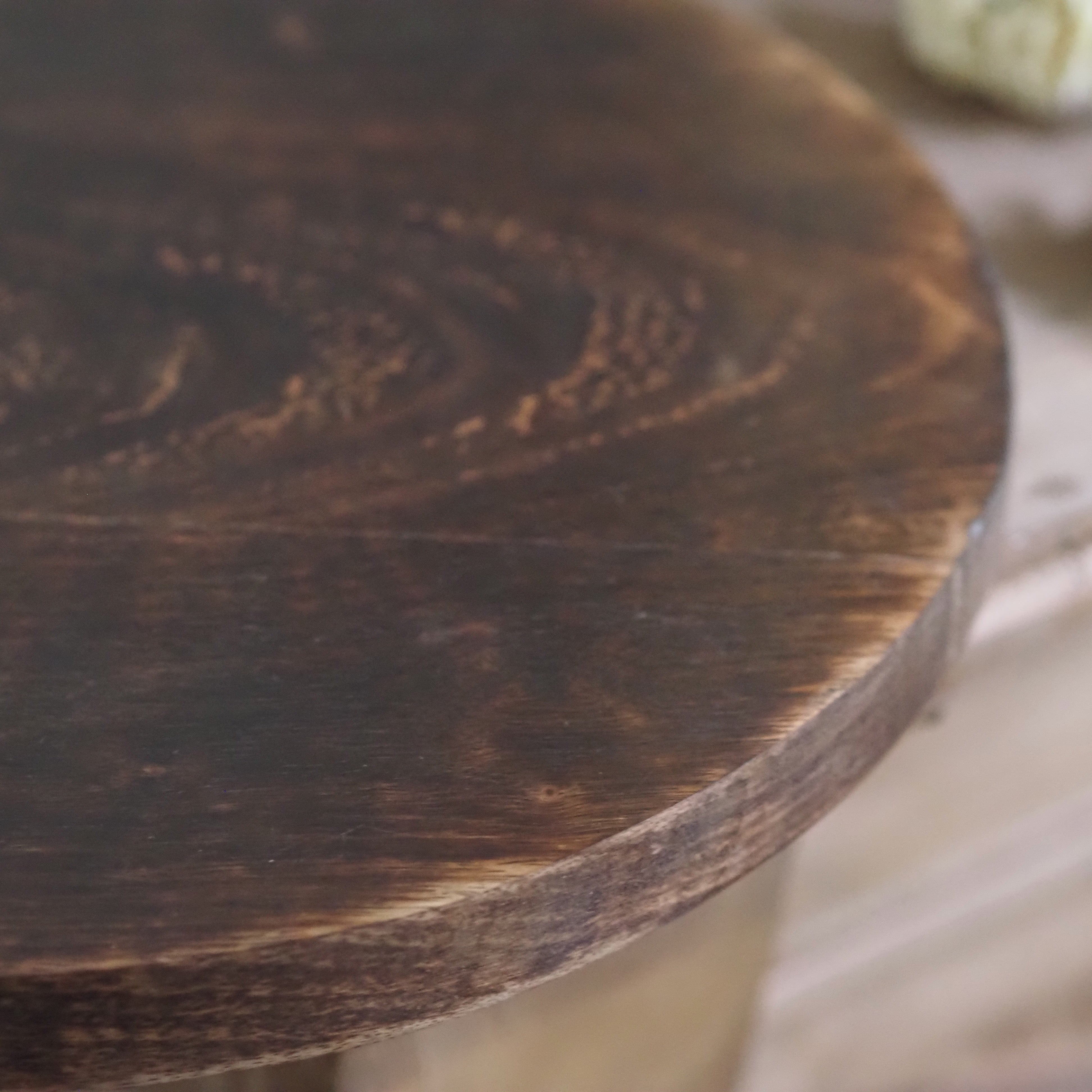 Rundes Holztablett · Wandhängend / Servierbrett rustikal