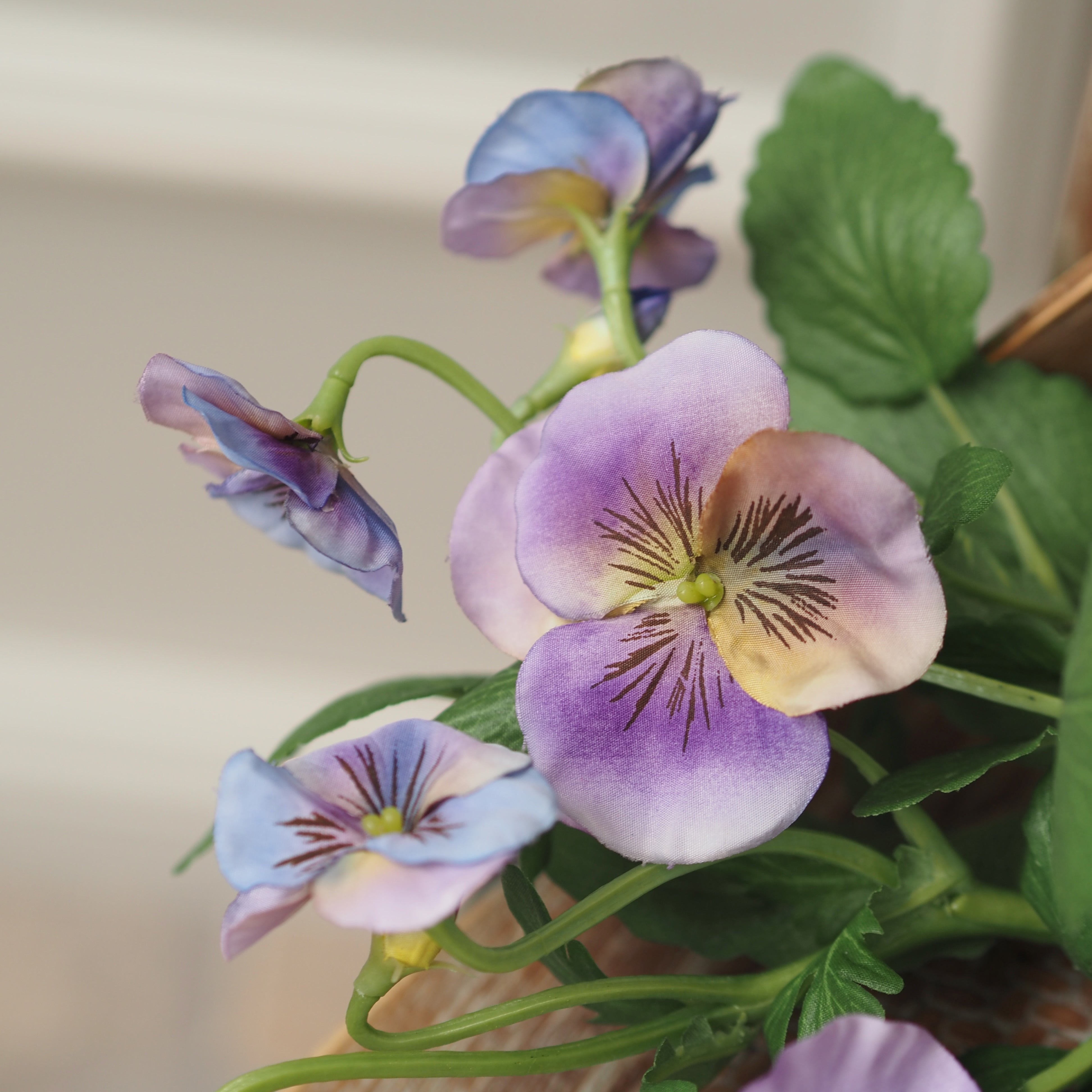 Stiefmütterchen Zweig · florale Replik · 2er Set