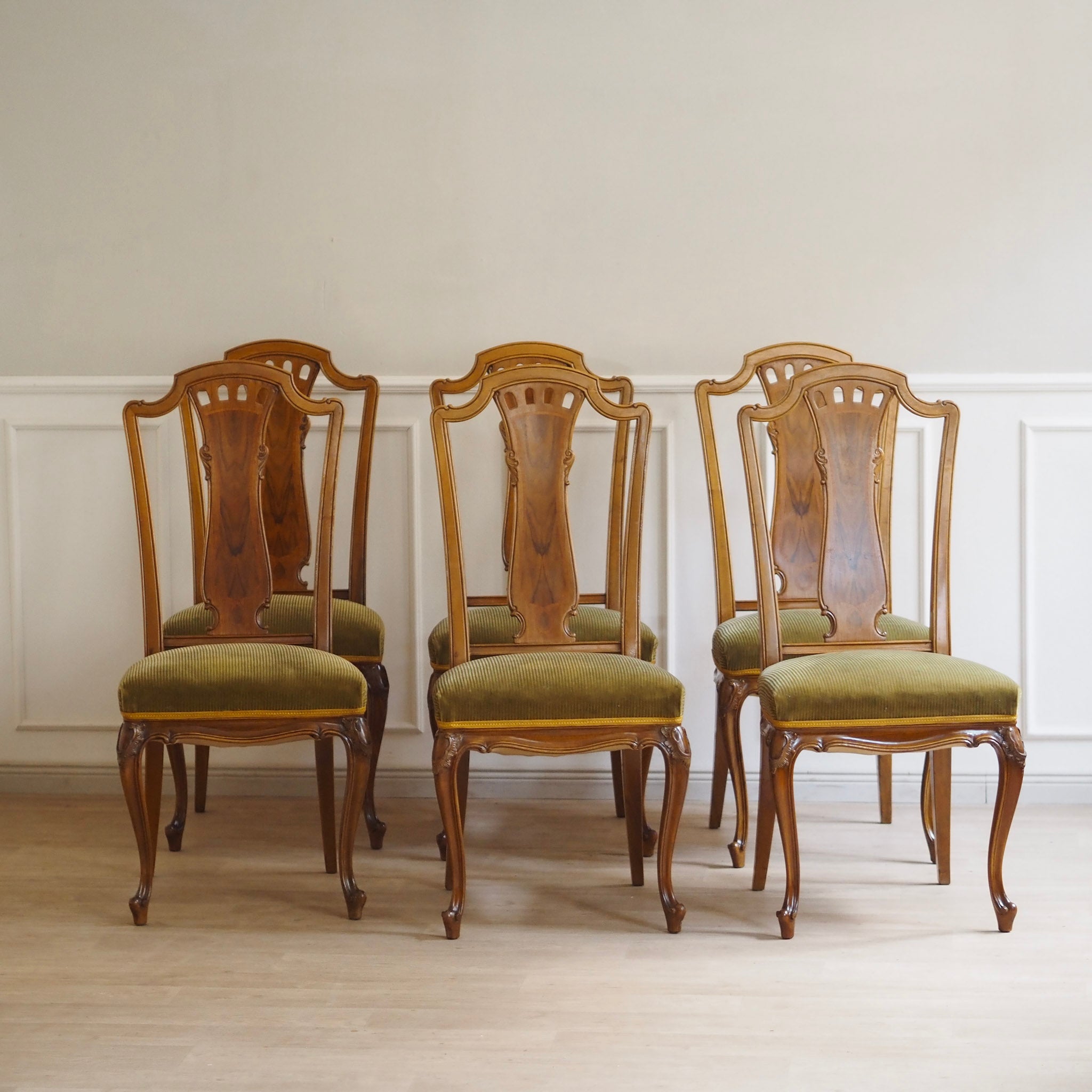 EPOCHE 1900 - Stuhlset im französischen Jugendstil - Esszimmer Stühle