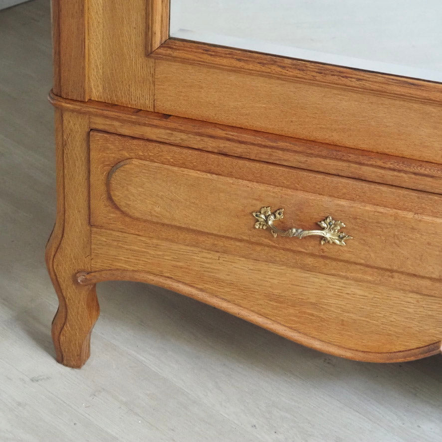 Spiegelschrank Frankreich um 1900 mit Schubladen - Antiker Kleiderschrank Jugendstil
