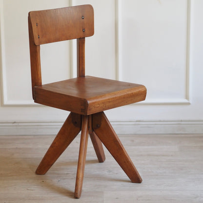 EPOCHE 1960 - Midcentury Kinderstuhl Vintage Schulstuhl, Drehstuhl