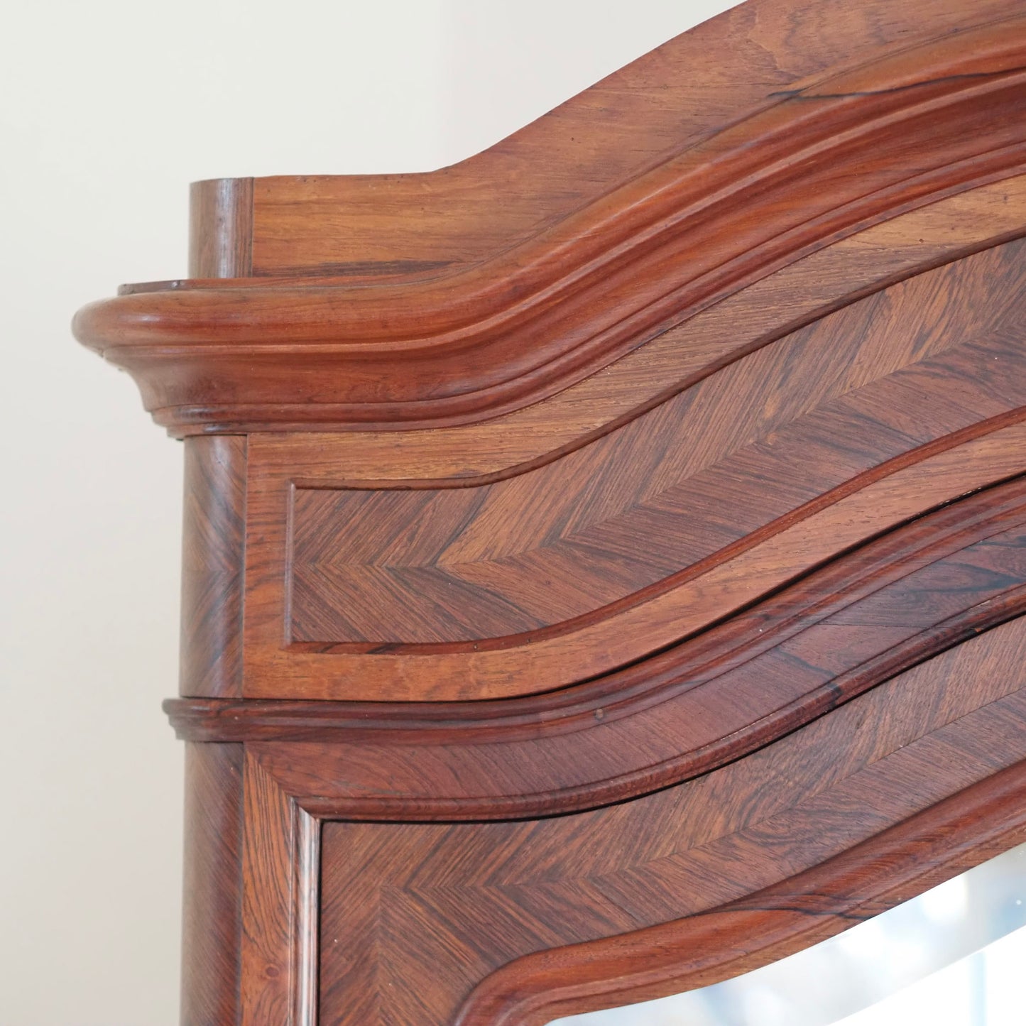 EPOCHE 1890 - Antiker Spiegelschrank aus edlem Palisander, Louis Philippe Kleiderschrank