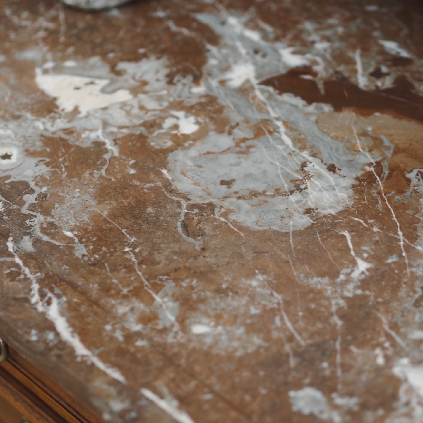 EPOCHE 1890 - Gründerzeit Kommode mit Marmor und 5 Schubladen - Nussbaum Anrichte