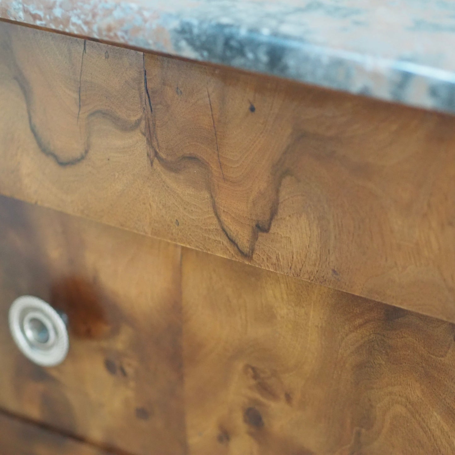 Antike Empire Biedermeier Kommode mit Marmor