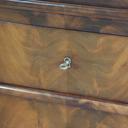 EPOCHE 1850 - Französische Kommode mit schwarzem Marmor - Louis-Philippe, Mahagoni