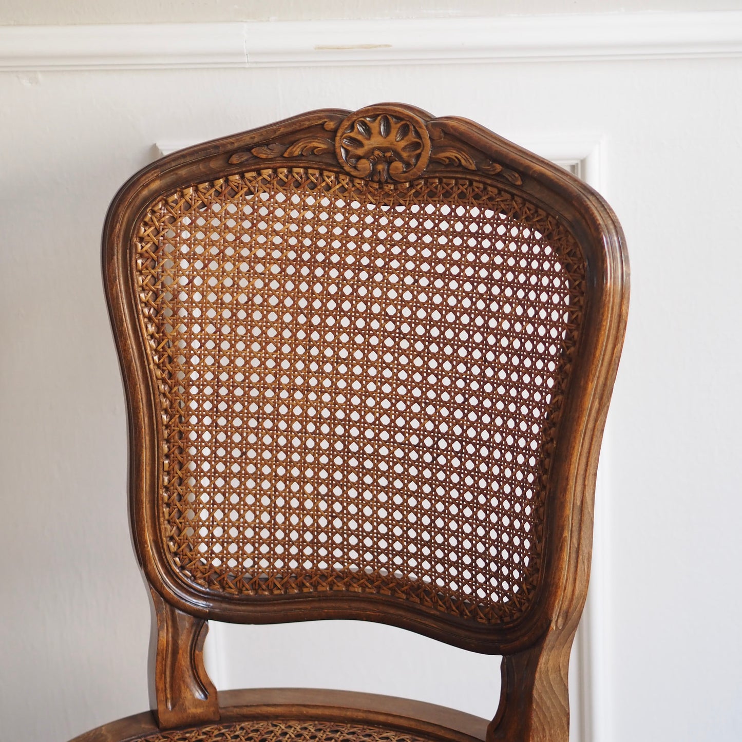 EPOCHE 1920 - 4 Louis XV Stühle mit Wiener Geflecht, Stuhl Set Esszimmer