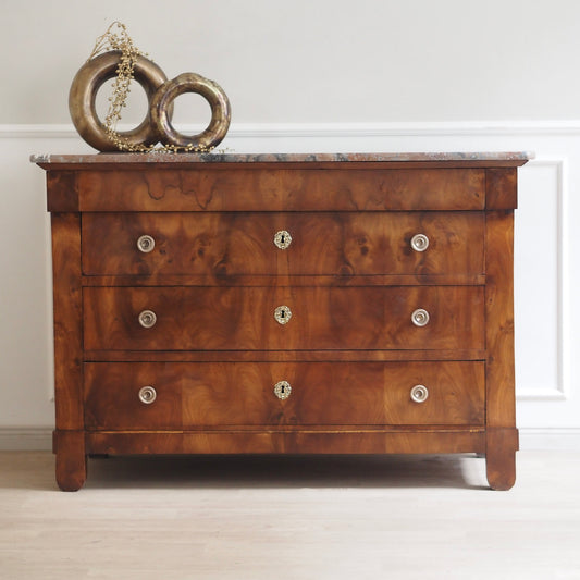 Antike Empire Biedermeier Kommode mit Marmor