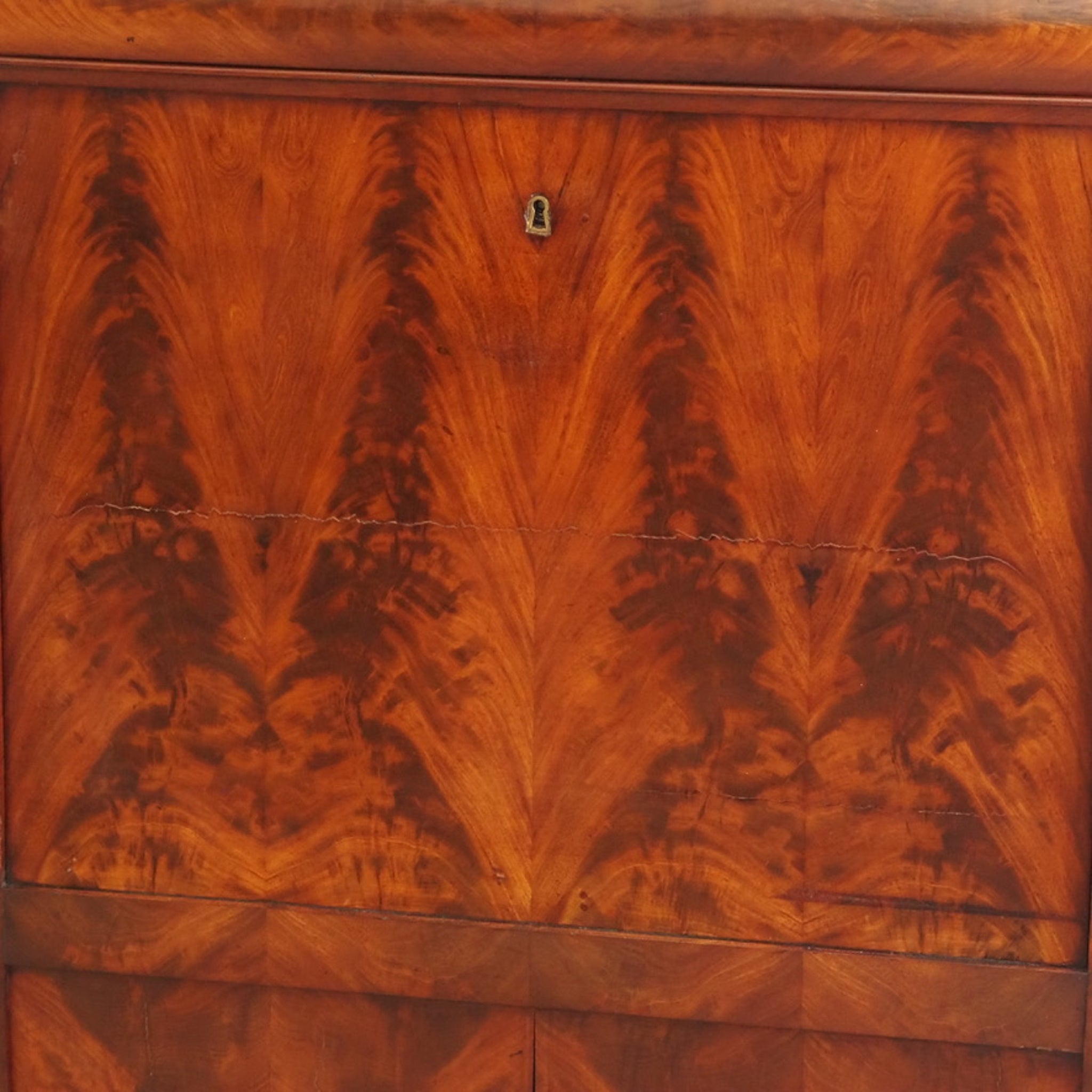 Antiker Sekretär aus Mahagoni mit Marmor - Schreibschrank um 1830