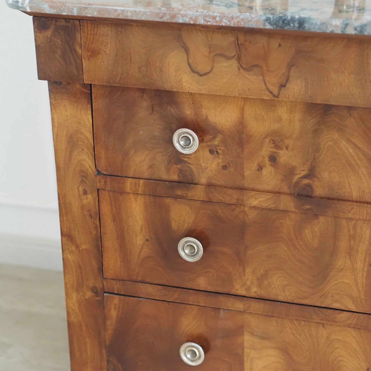 Antike Empire Biedermeier Kommode mit Marmor