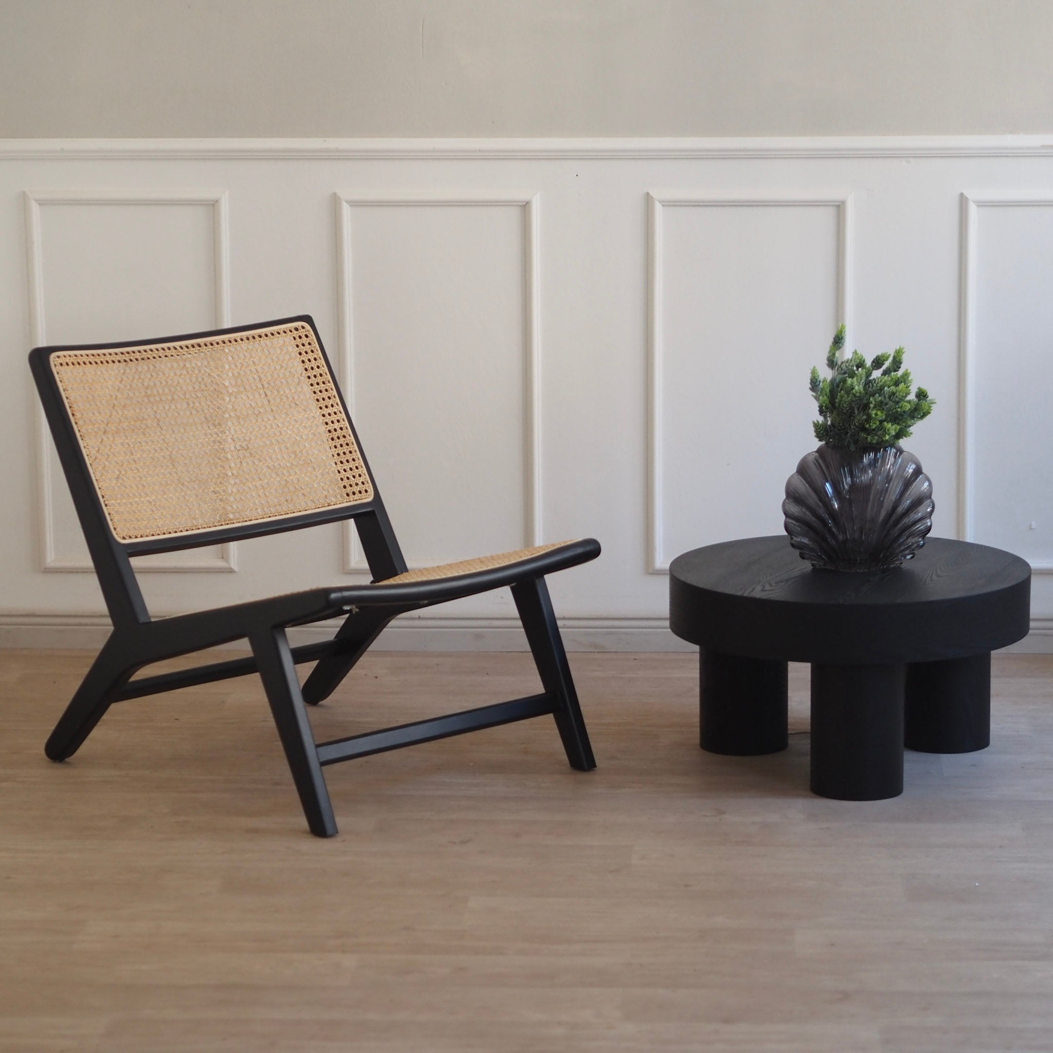 Loungesessel mit Wiener Geflecht aus Massivholz