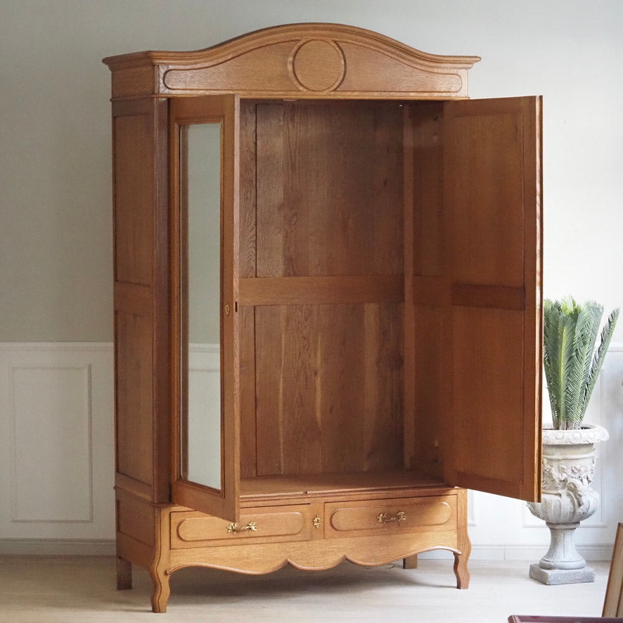 Spiegelschrank Frankreich um 1900 mit Schubladen - Antiker Kleiderschrank Jugendstil