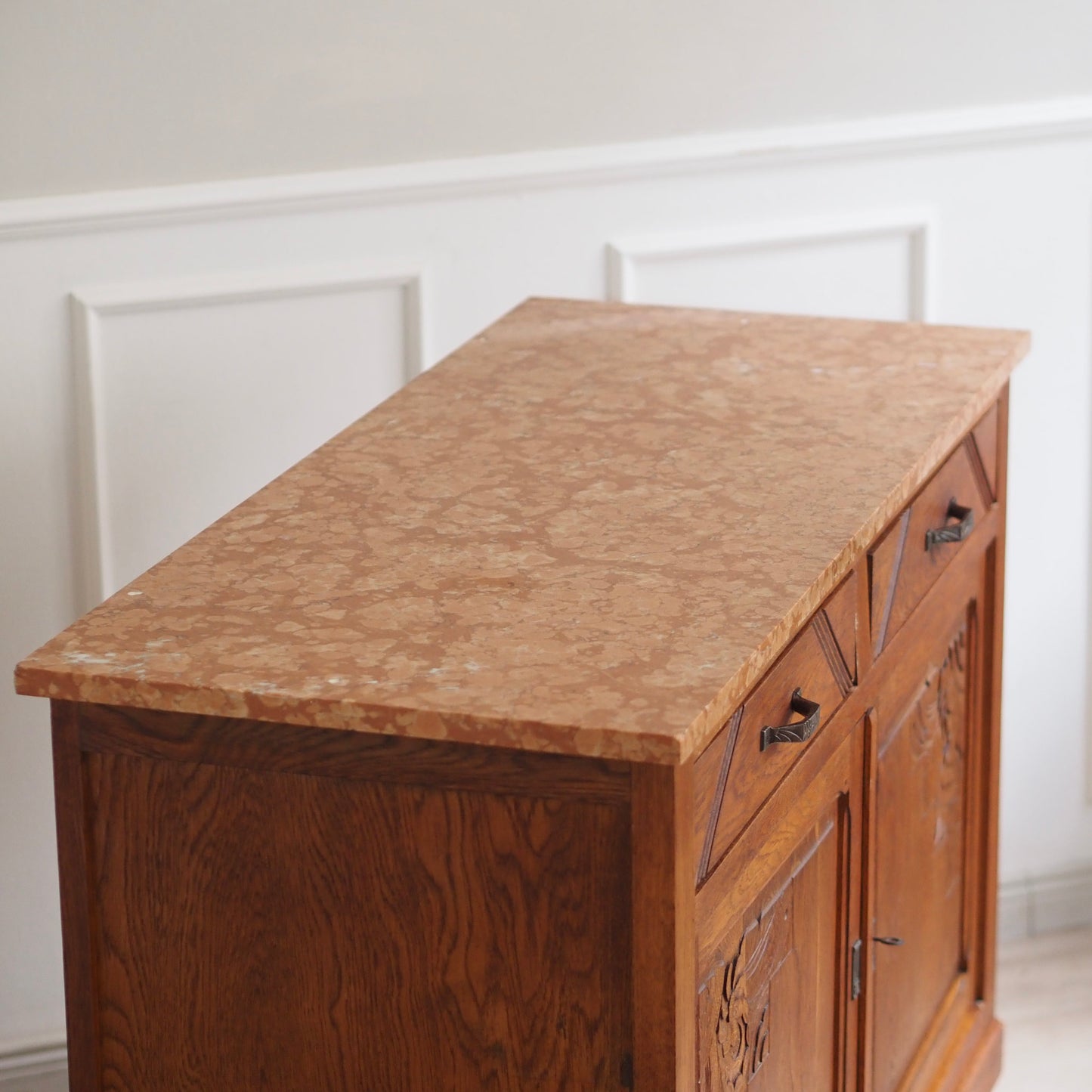 EPOCHE 1920 - Französische Art Déco Kommode, Anrichte mit Marmor