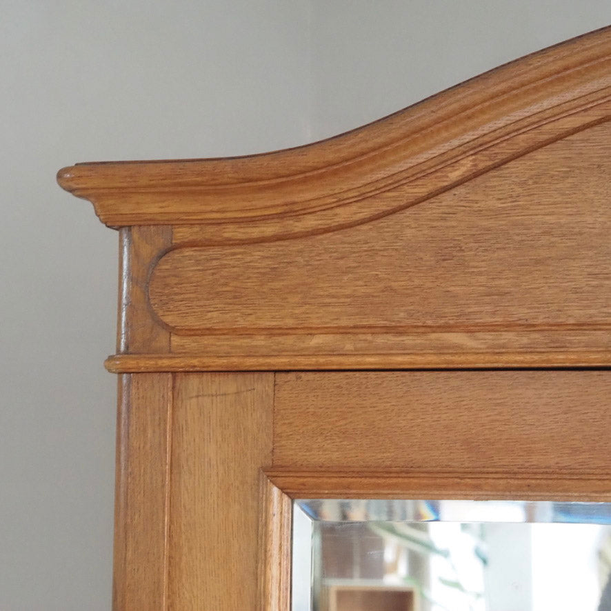 Spiegelschrank Frankreich um 1900 mit Schubladen - Antiker Kleiderschrank Jugendstil