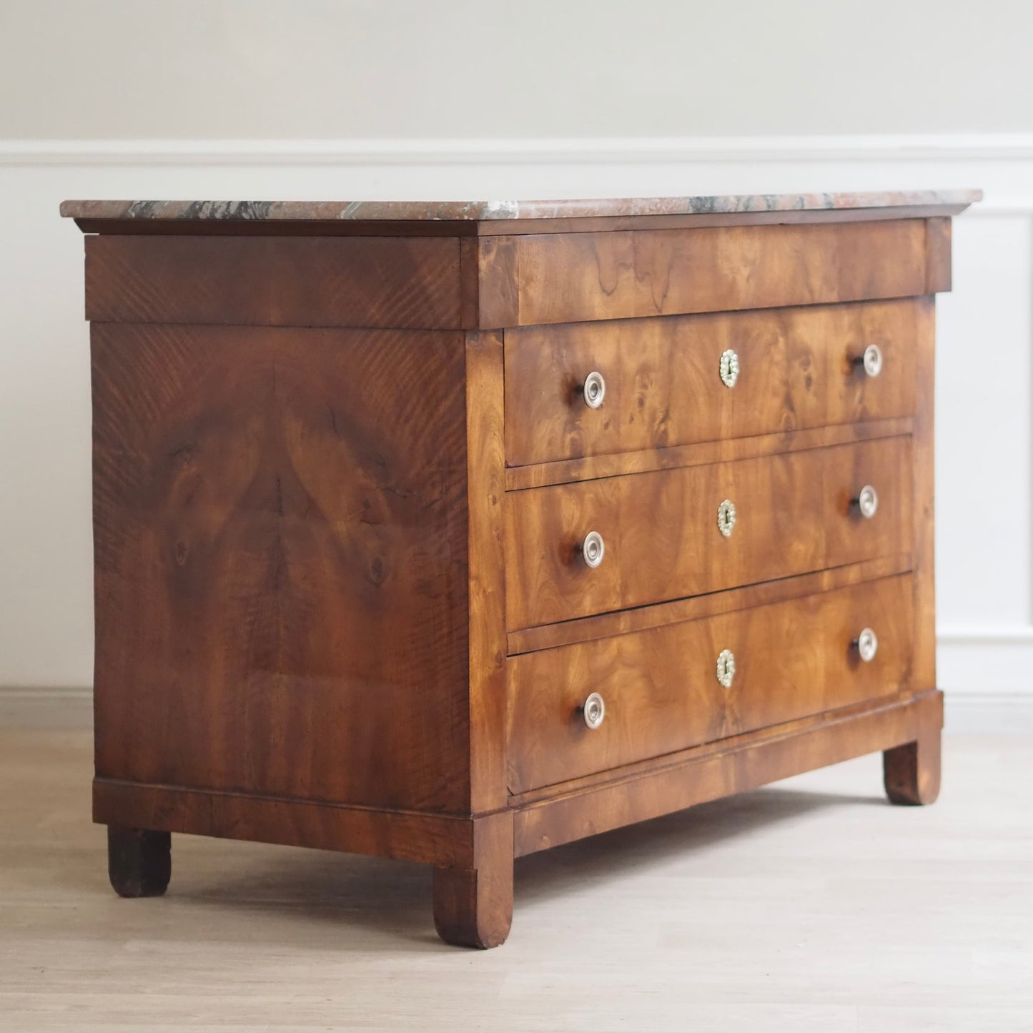 Antike Empire Biedermeier Kommode mit Marmor
