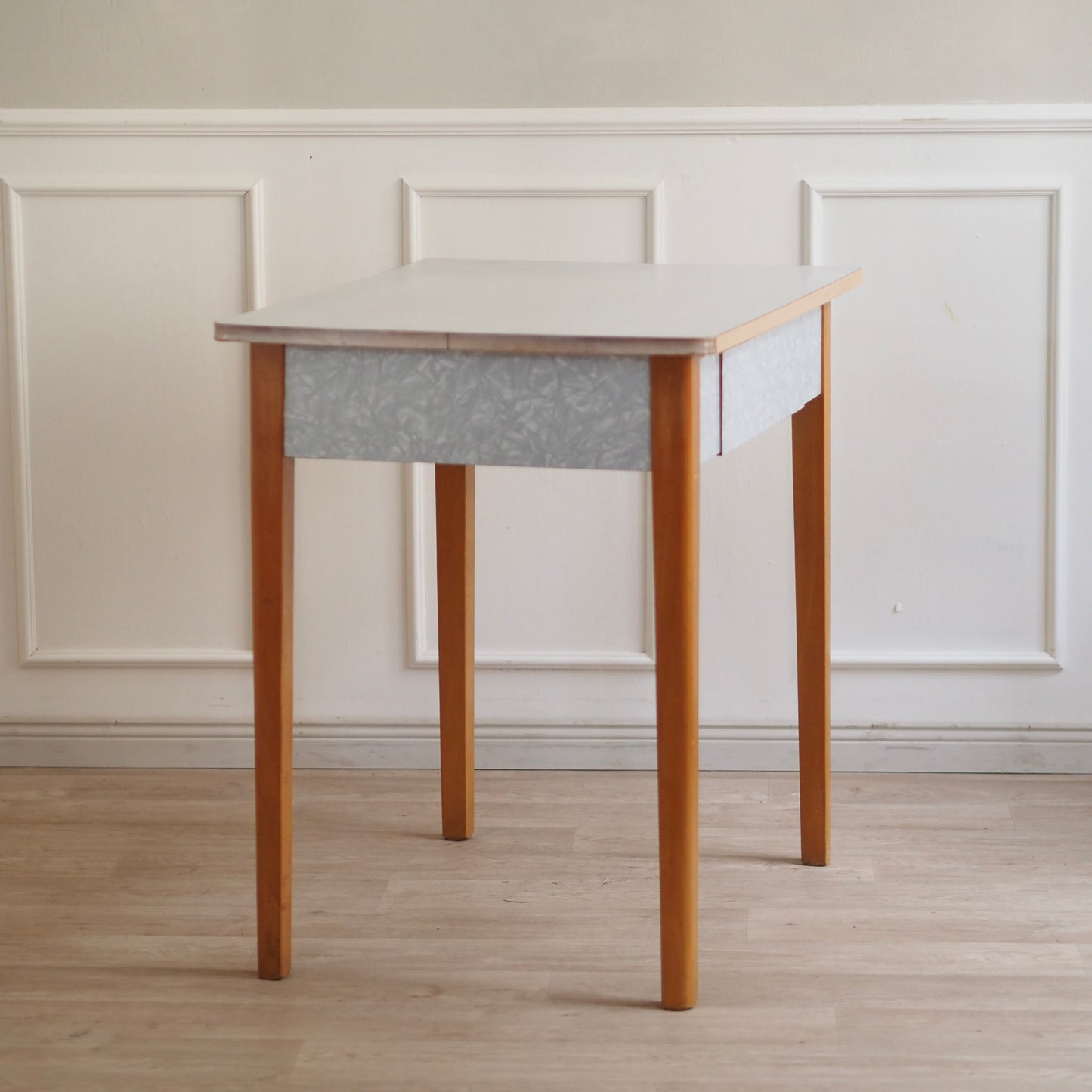 EPOCHE 1960 - Mid Century PVC Küchentisch Schreibtisch mit Schublade