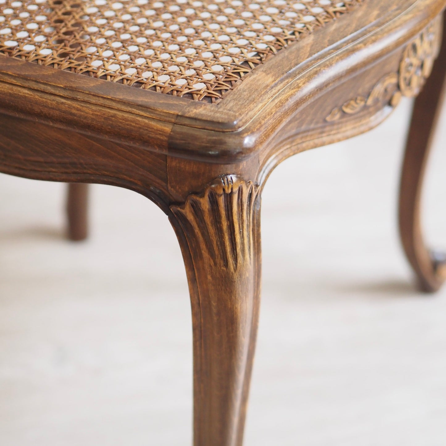 EPOCHE 1920 - 4 Louis XV Stühle mit Wiener Geflecht, Stuhl Set Esszimmer